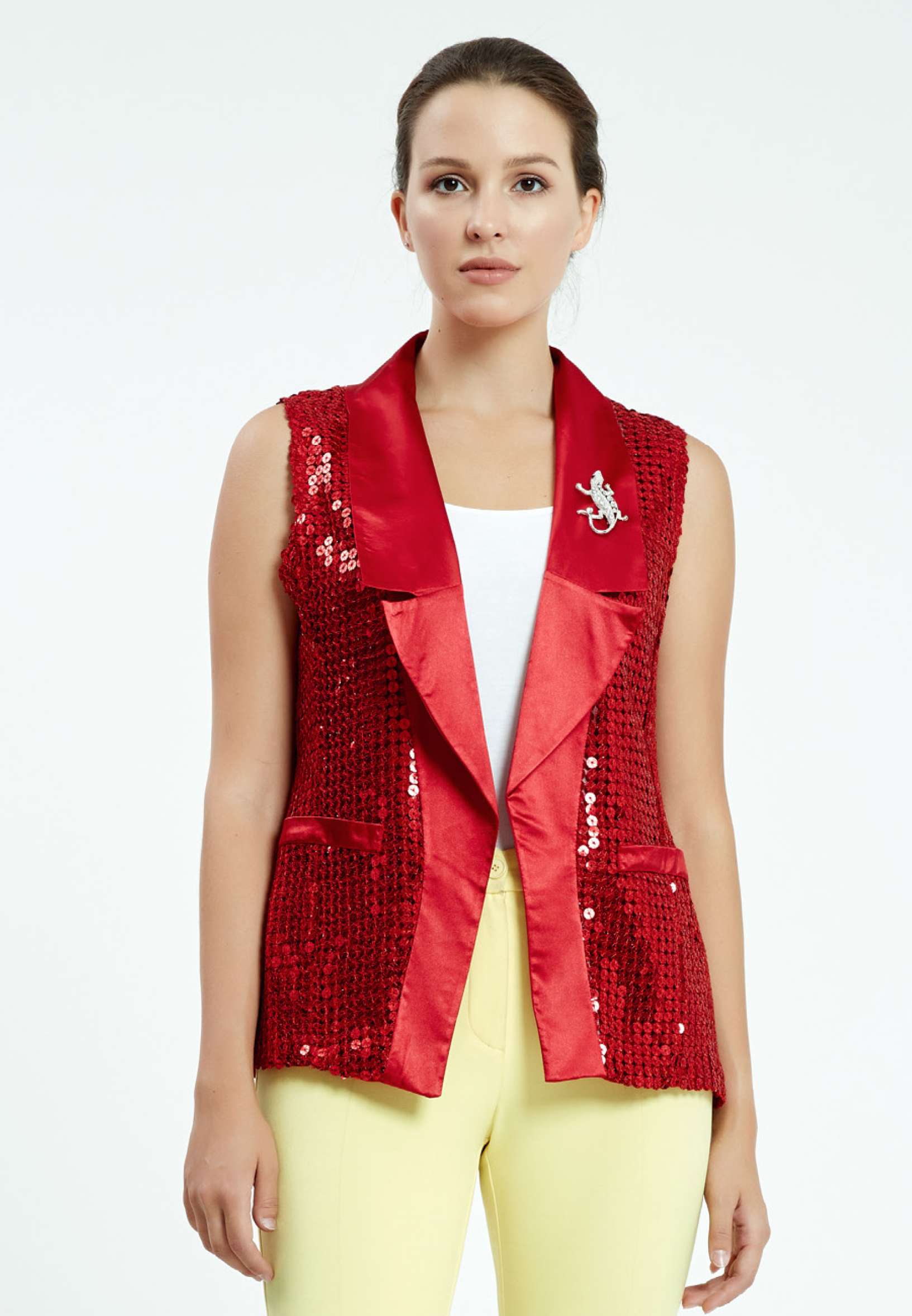 Sleeveless Solid Color Regular Vest ser21403 - Image 5