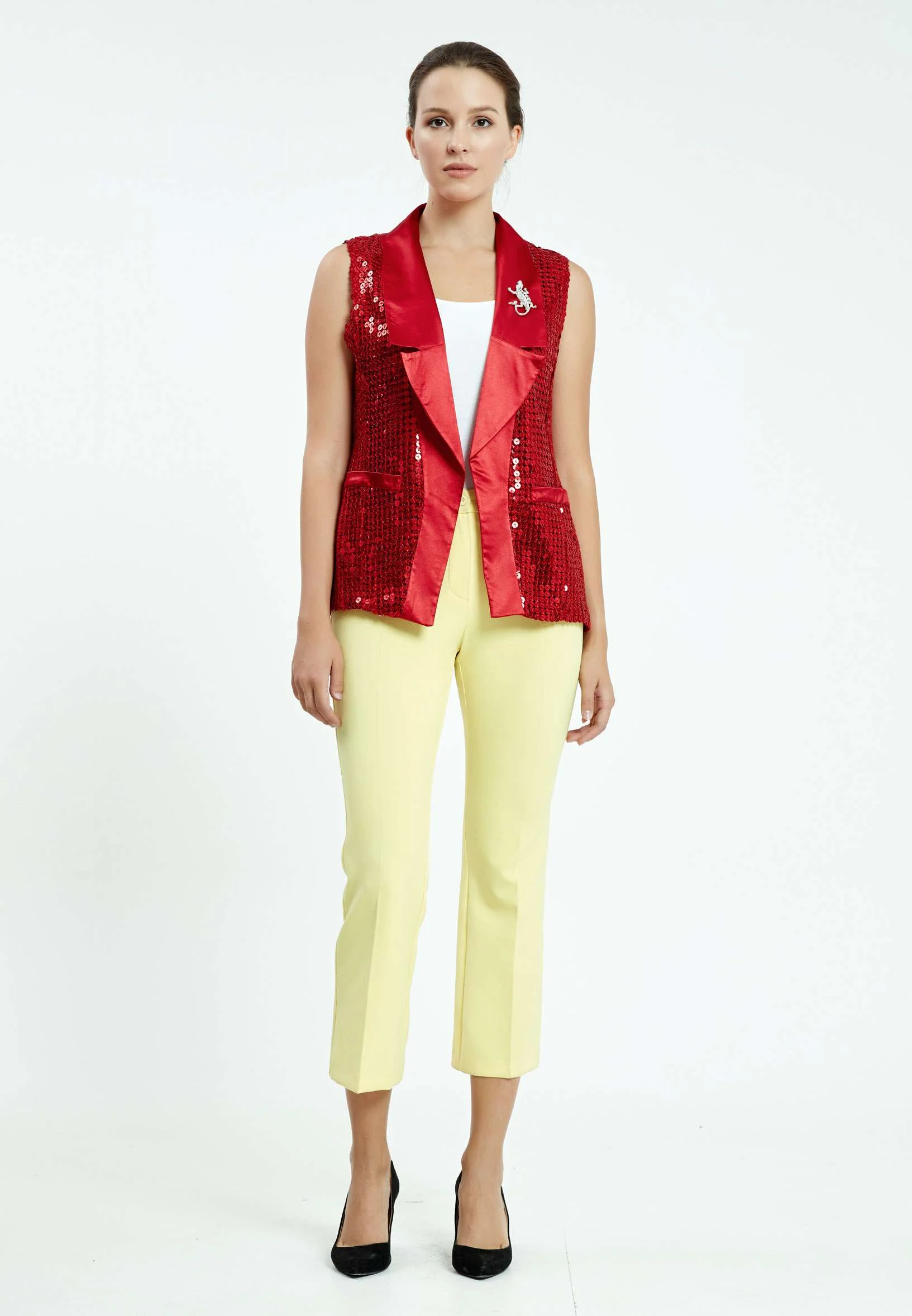 Sleeveless Solid Color Regular Vest ser21403 - Image 6