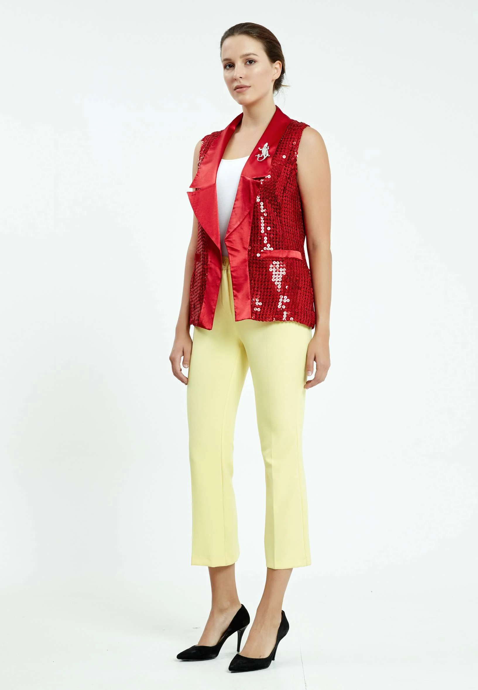 Sleeveless Solid Color Regular Vest ser21403 - Image 8
