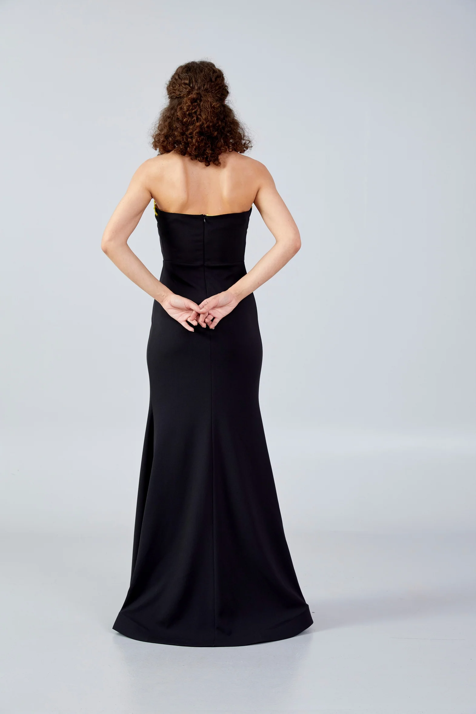 Strapless Maxi Crepe Mermaid Regular Evening Dress mtn88132 - Image 10