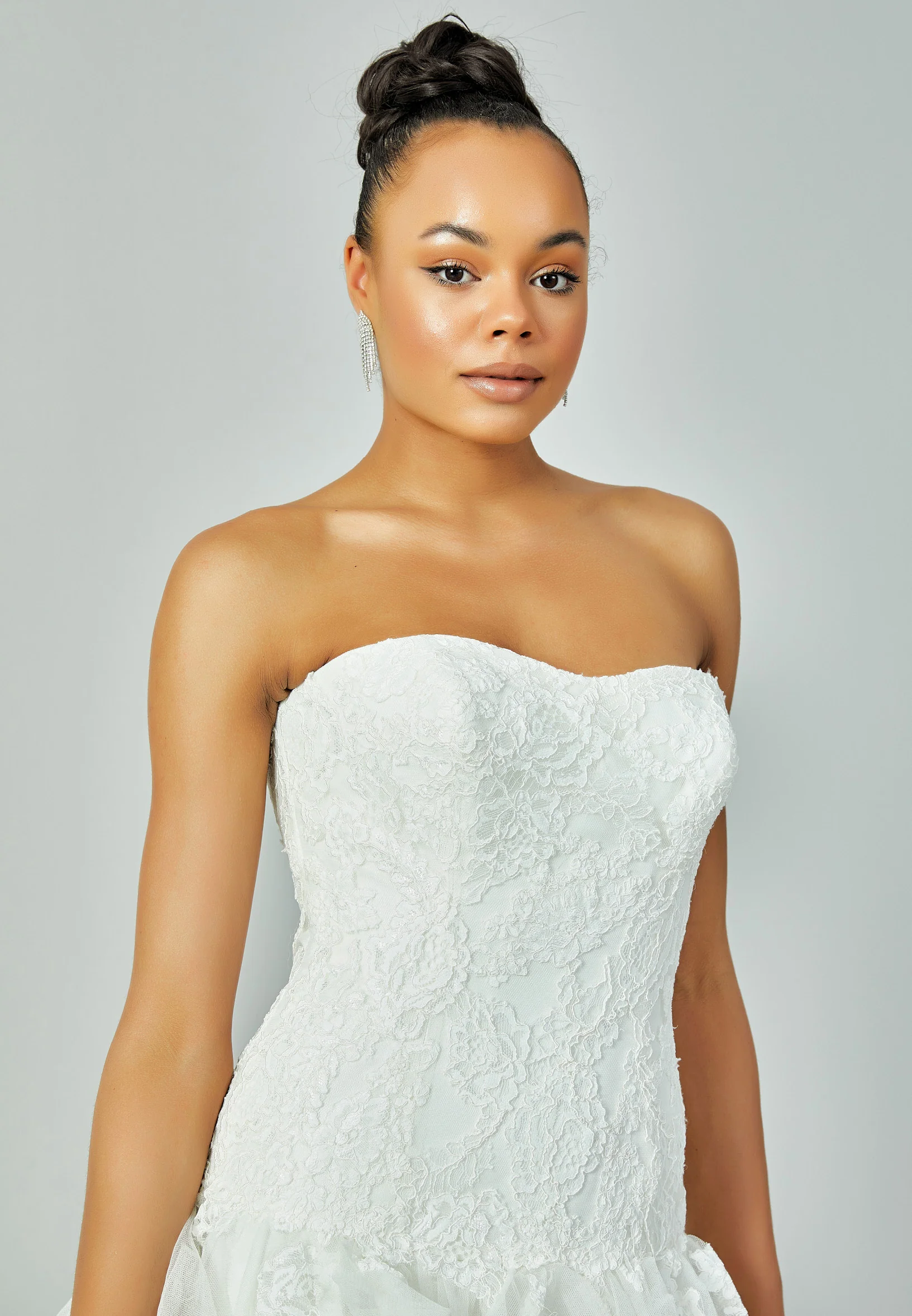 Strapless Maxi Lace Regular Wedding Dress enz00100 - Image 2