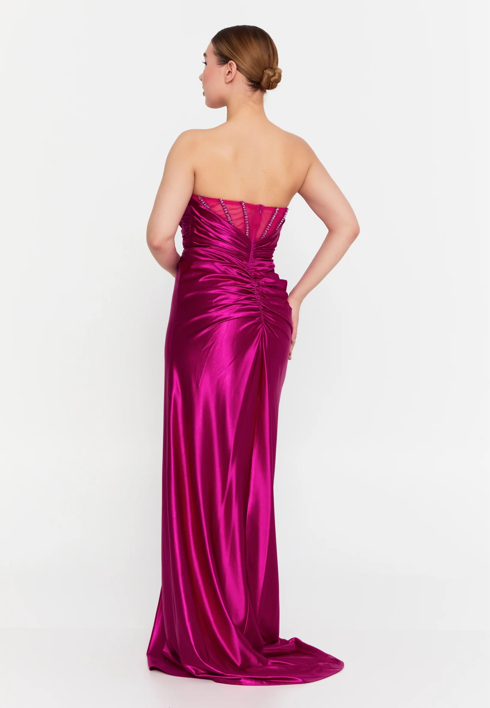 Strapless Maxi Lycra Mermaid Regular Wedding Guest Dress msp77313 - Image 10
