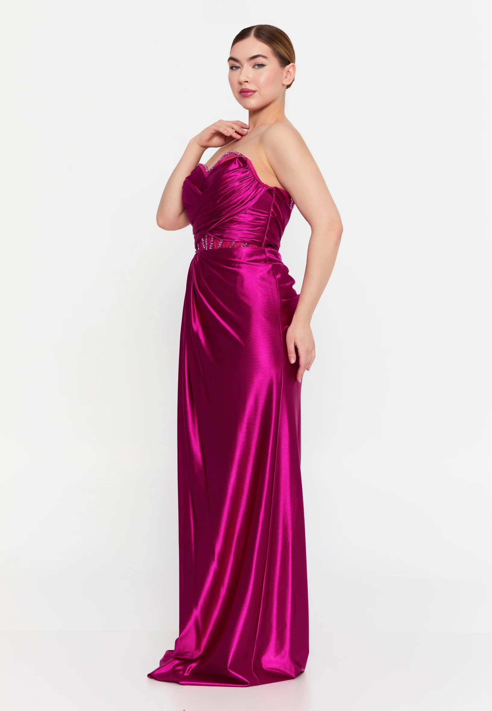 Strapless Maxi Lycra Mermaid Regular Wedding Guest Dress msp77313 - Image 11