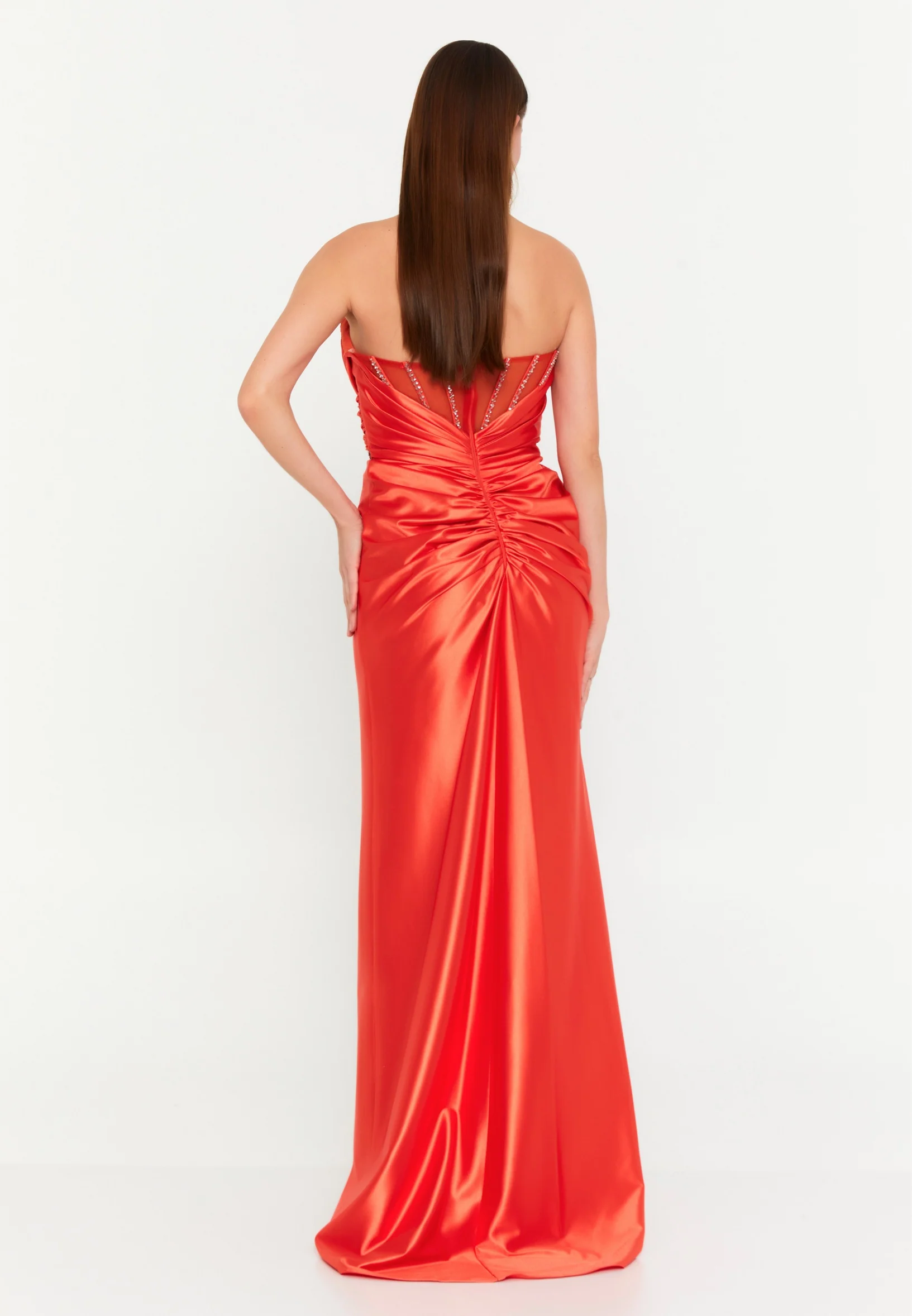 Strapless Maxi Lycra Mermaid Regular Wedding Guest Dress msp77313 - Image 14