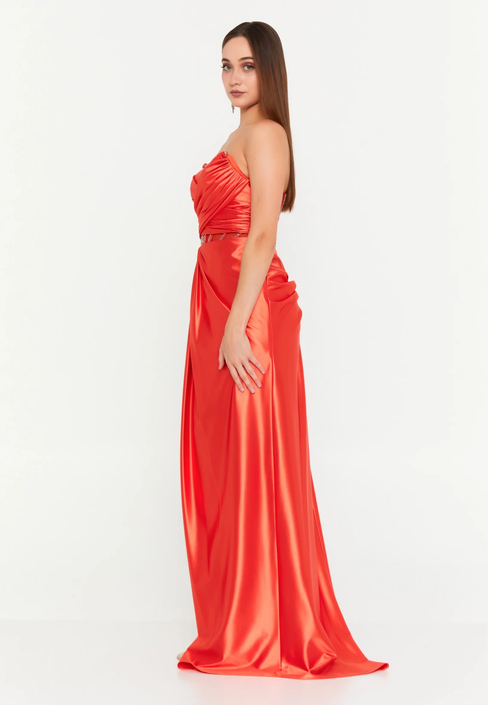 Strapless Maxi Lycra Mermaid Regular Wedding Guest Dress msp77313 - Image 15