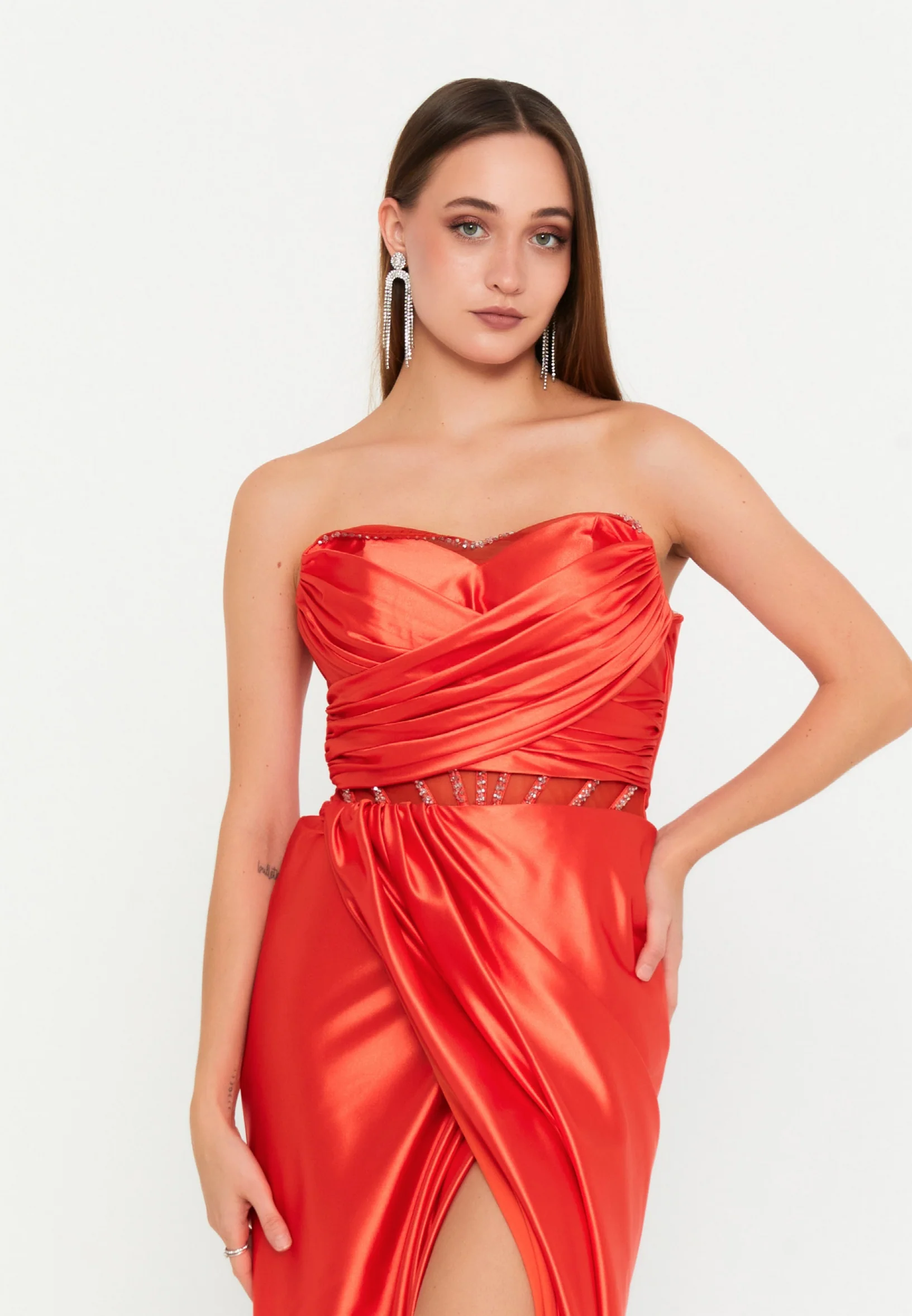 Strapless Maxi Lycra Mermaid Regular Wedding Guest Dress msp77313 - Image 16