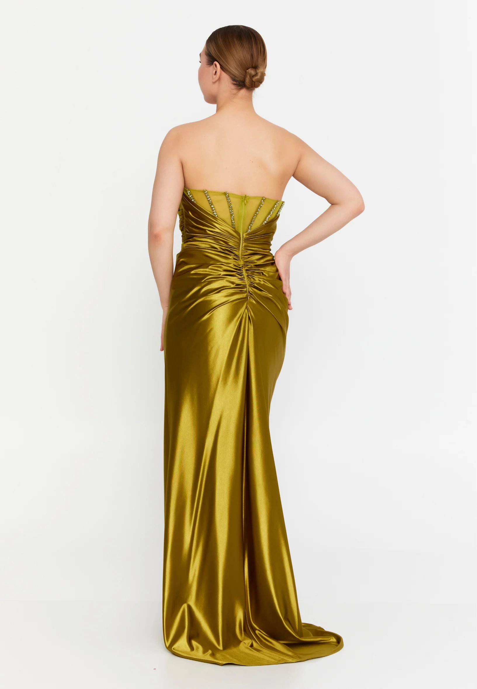 Strapless Maxi Lycra Mermaid Regular Wedding Guest Dress msp77313 - Image 18