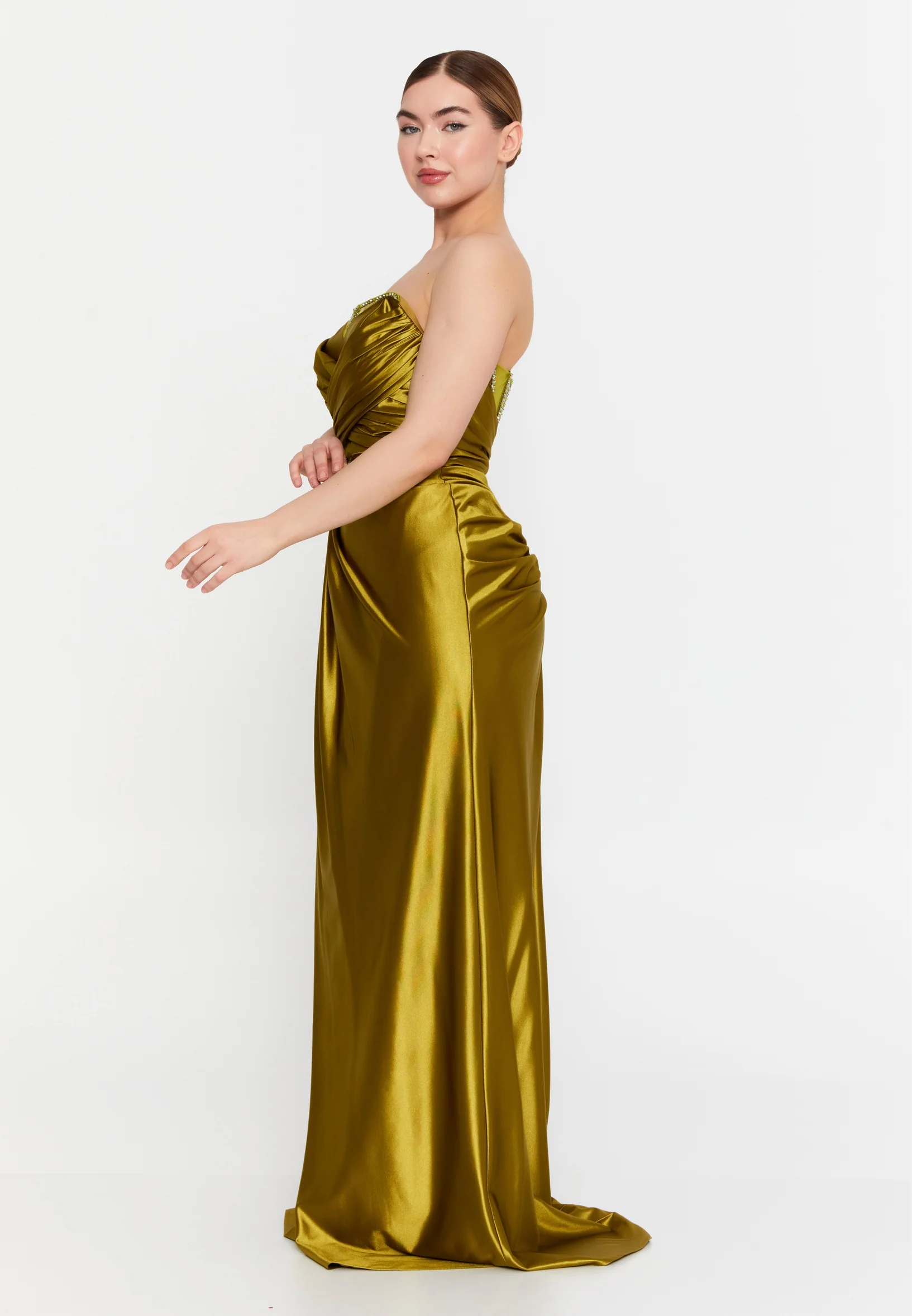 Strapless Maxi Lycra Mermaid Regular Wedding Guest Dress msp77313 - Image 19