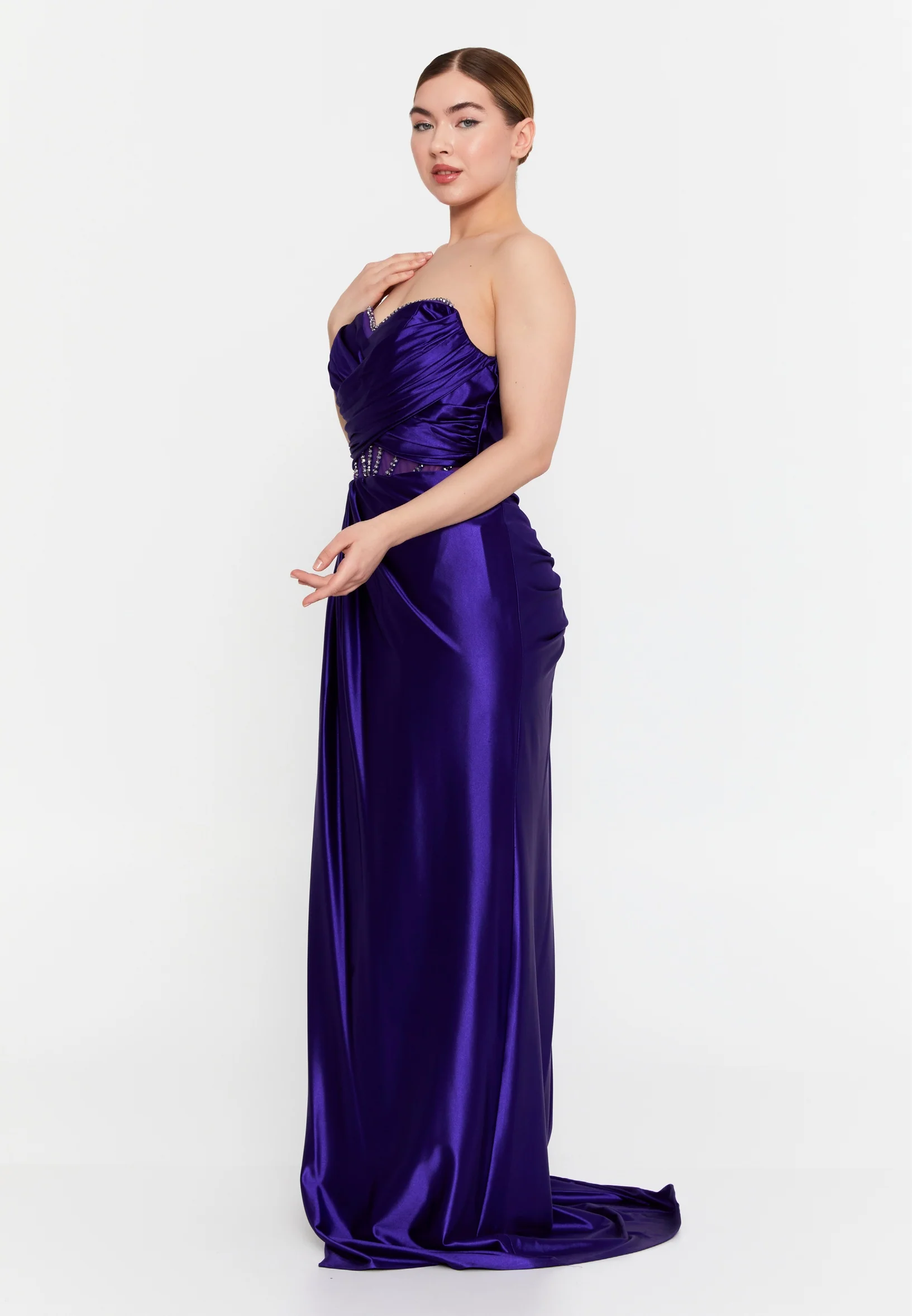 Strapless Maxi Lycra Mermaid Regular Wedding Guest Dress msp77313 - Image 23