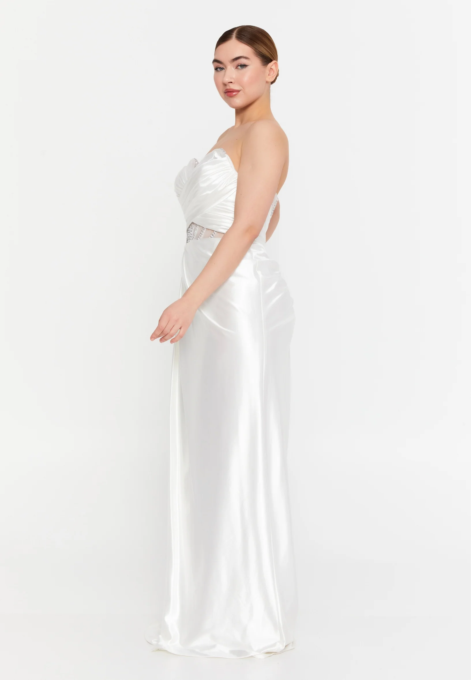 Strapless Maxi Lycra Mermaid Regular Wedding Guest Dress msp77313 - Image 7