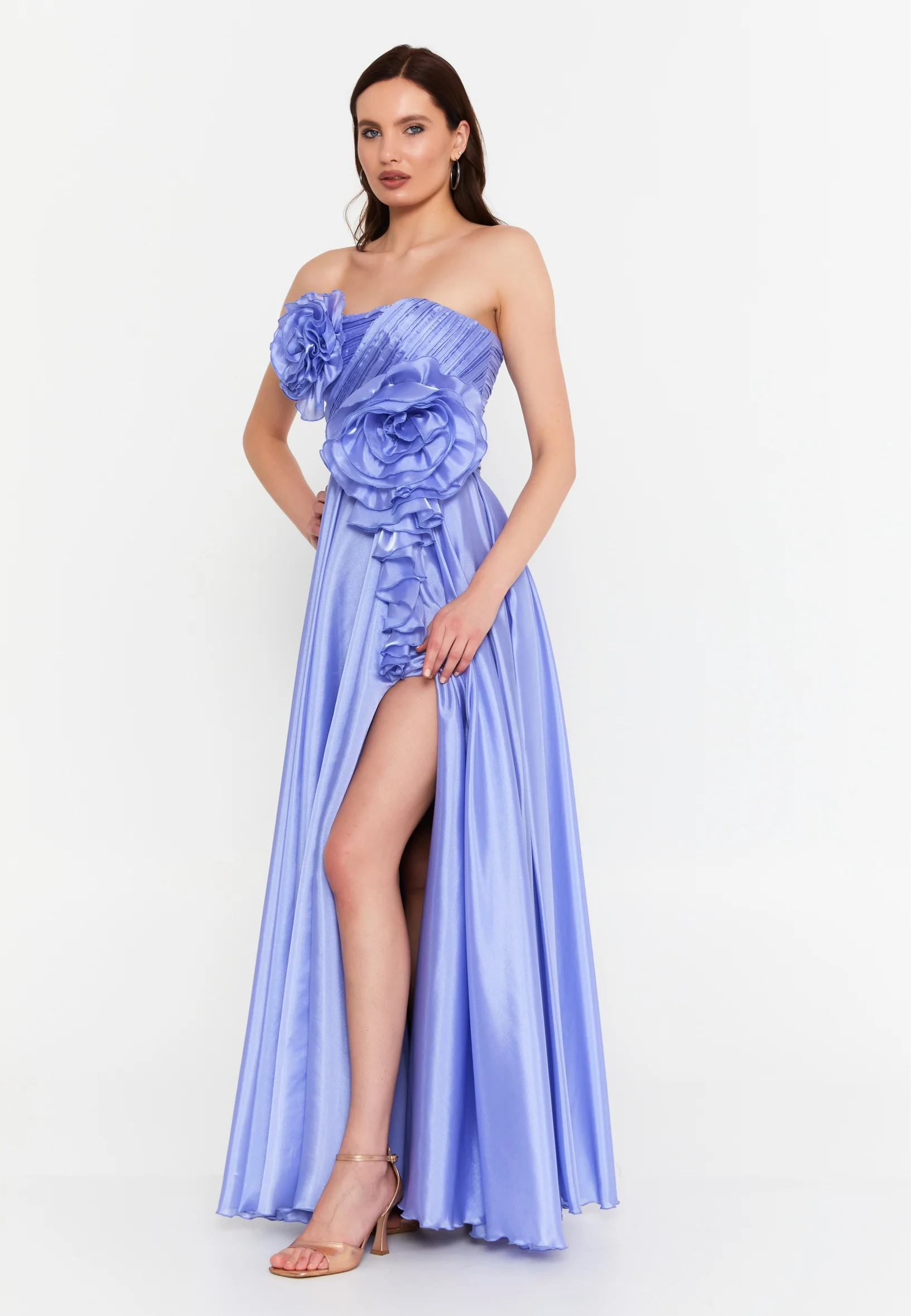 Strapless Maxi Polyester Column Regular Prom Dress prl045 - Image 4