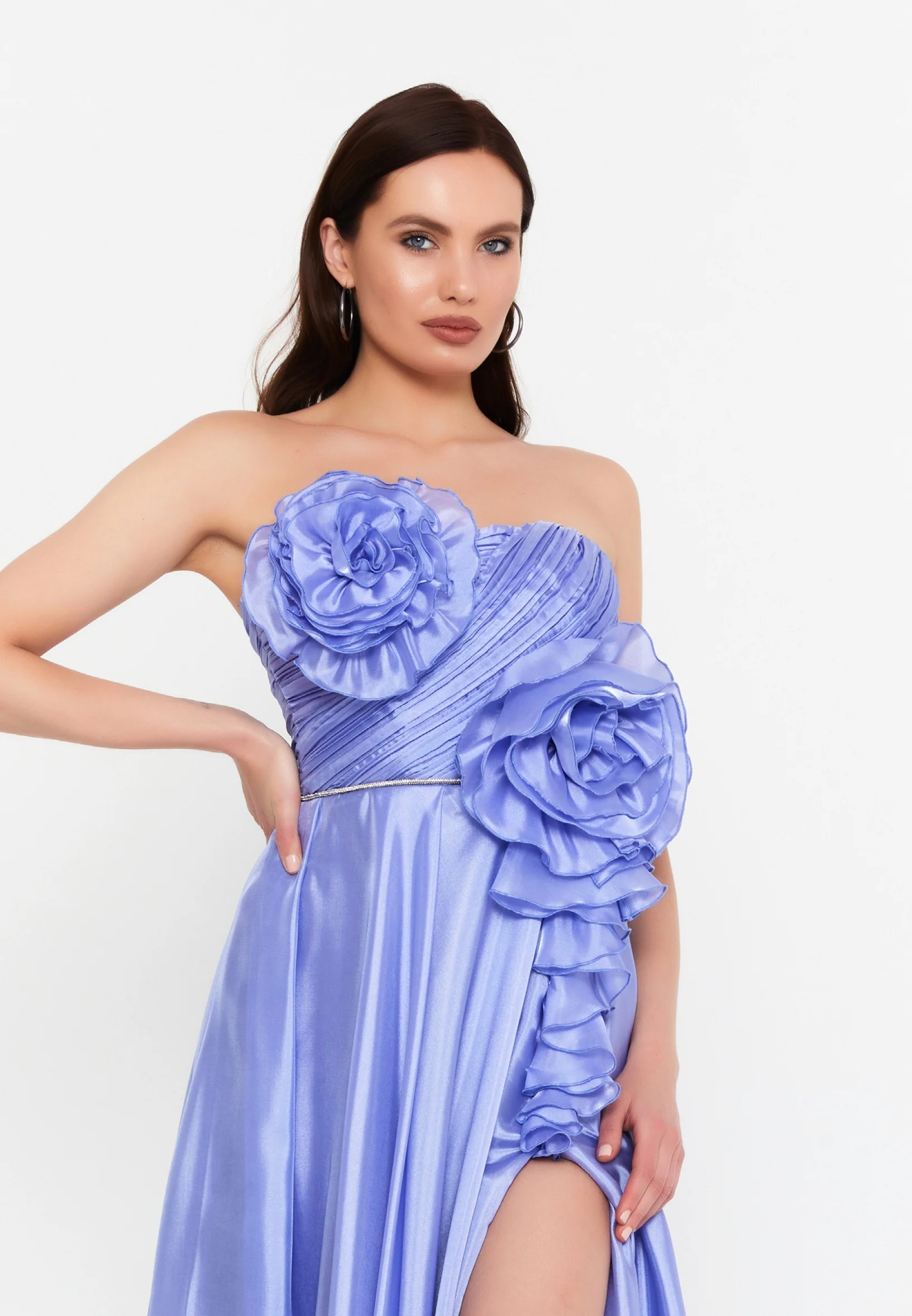 Strapless Maxi Polyester Column Regular Prom Dress prl045 - Image 5