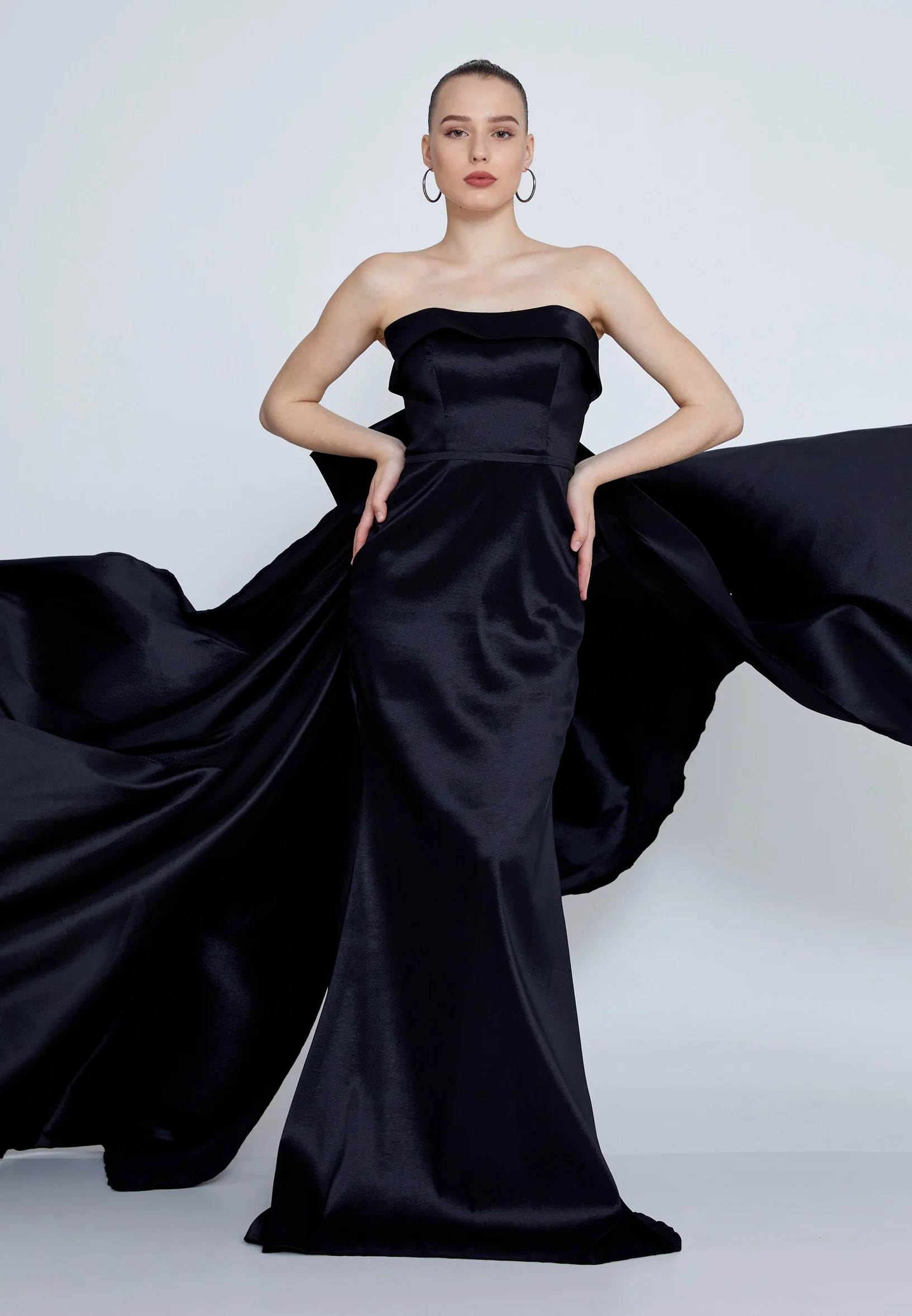 Strapless Maxi Polyester Mermaid Regular Wedding Guest Dress omn0244 - Image 6