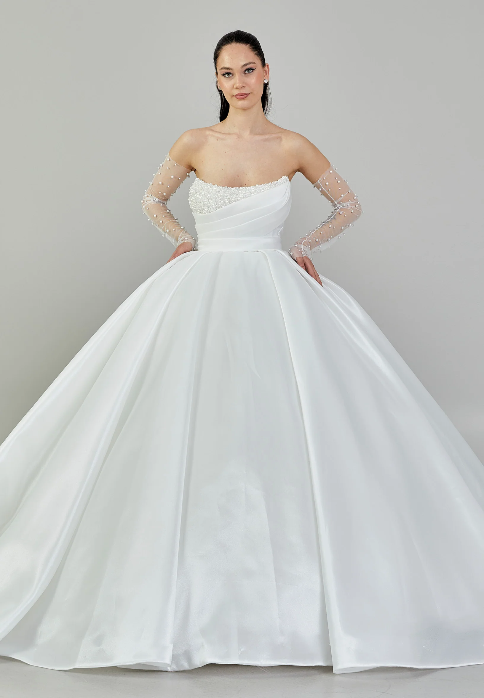 Strapless Maxi Polyester Regular Wedding Dress abb24010
