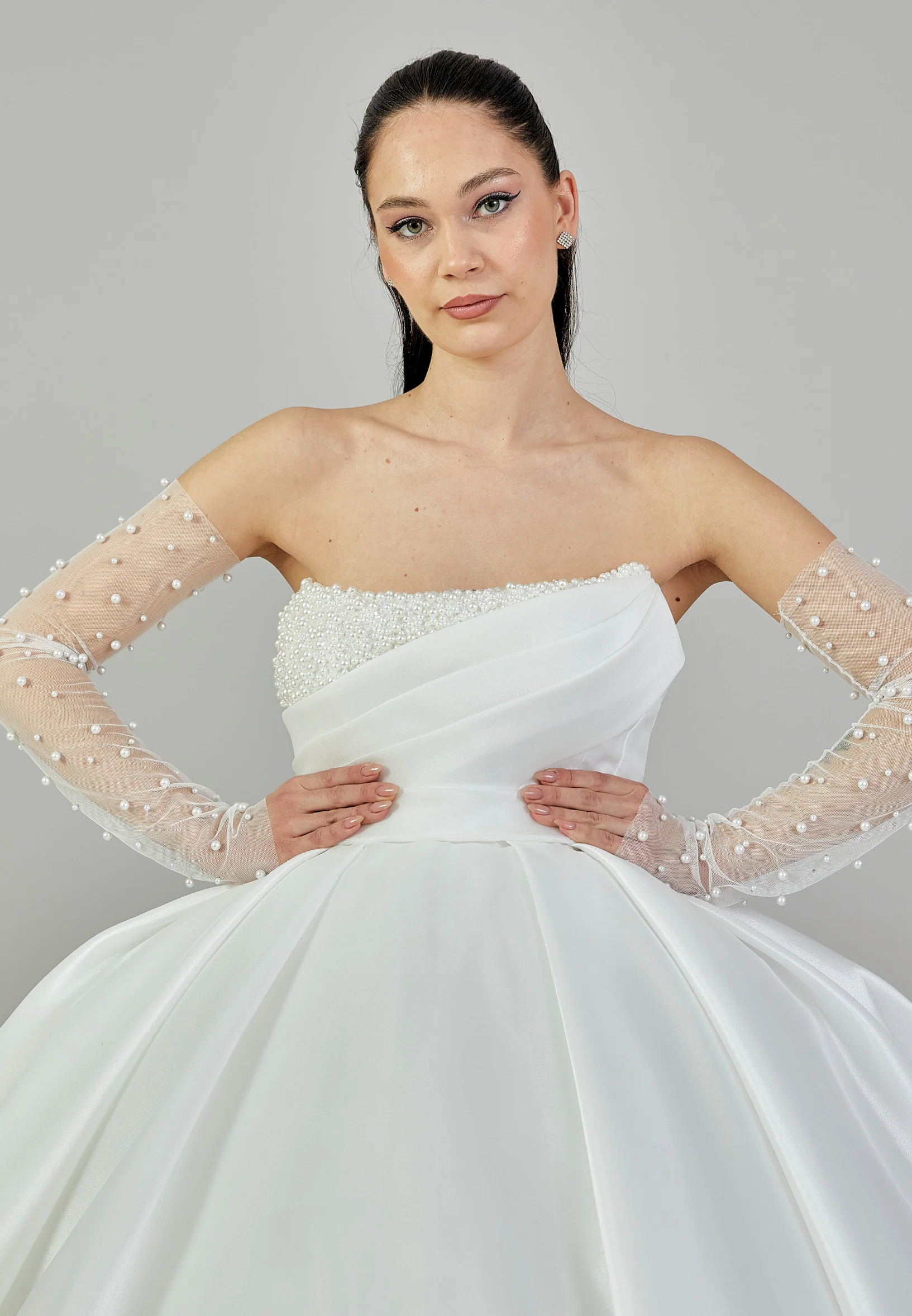 Strapless Maxi Polyester Regular Wedding Dress abb24010 - Image 3