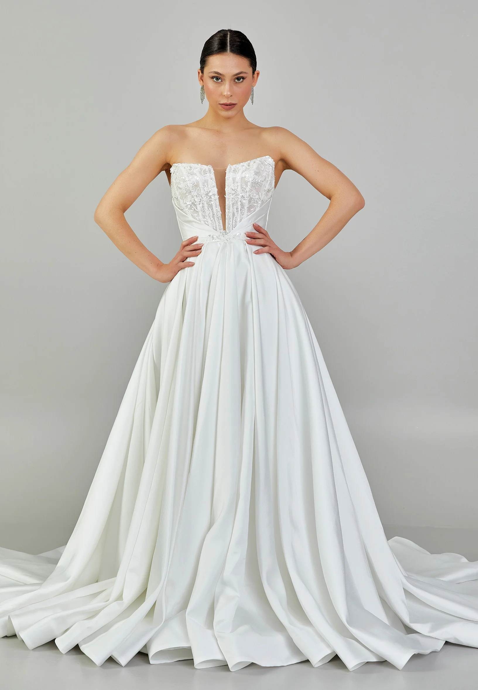Strapless Maxi Polyester Regular Wedding Dress abbab188u