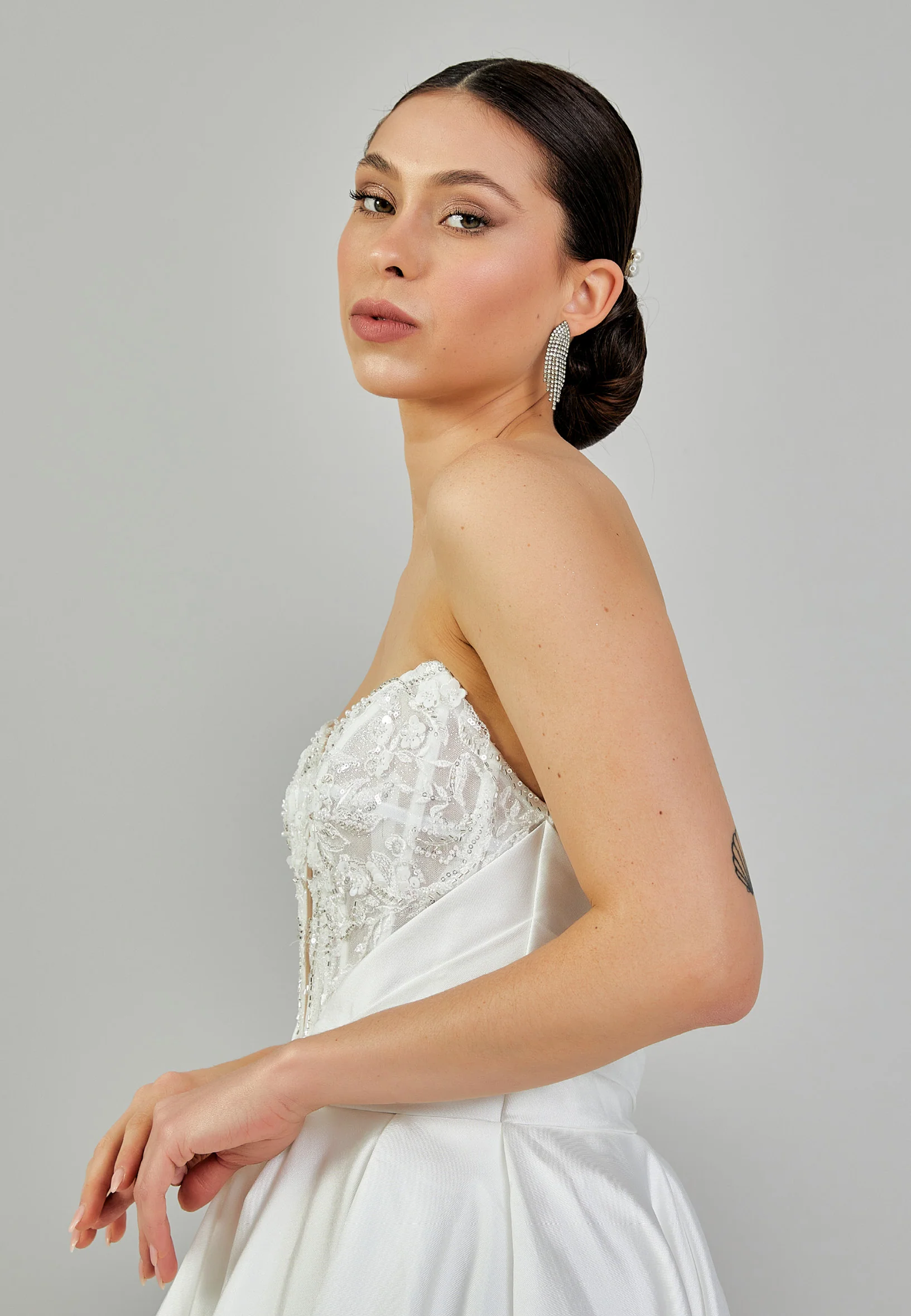 Strapless Maxi Polyester Regular Wedding Dress abbab188u - Image 2