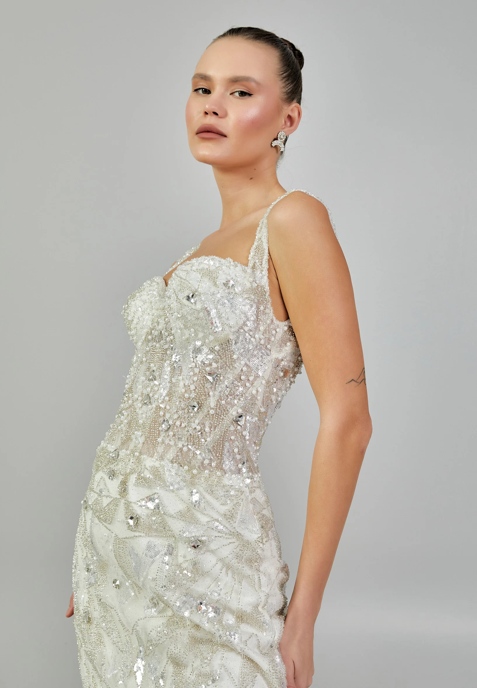 Strapless Maxi Polyester Regular Wedding Dress abbab188u - Image 5