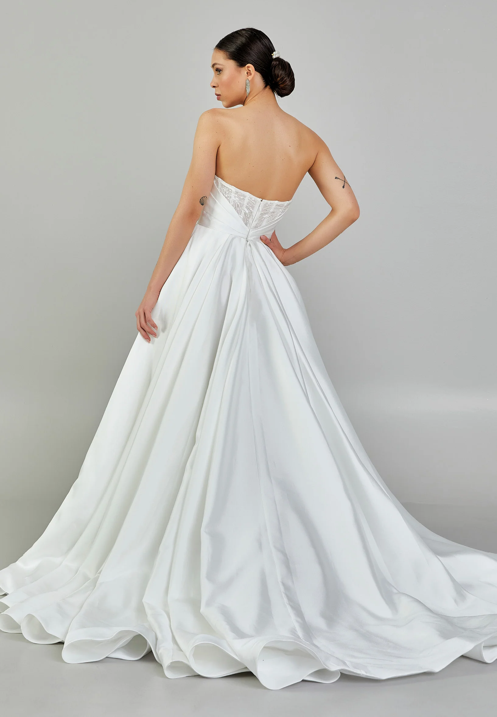 Strapless Maxi Polyester Regular Wedding Dress abbab188u - Image 6