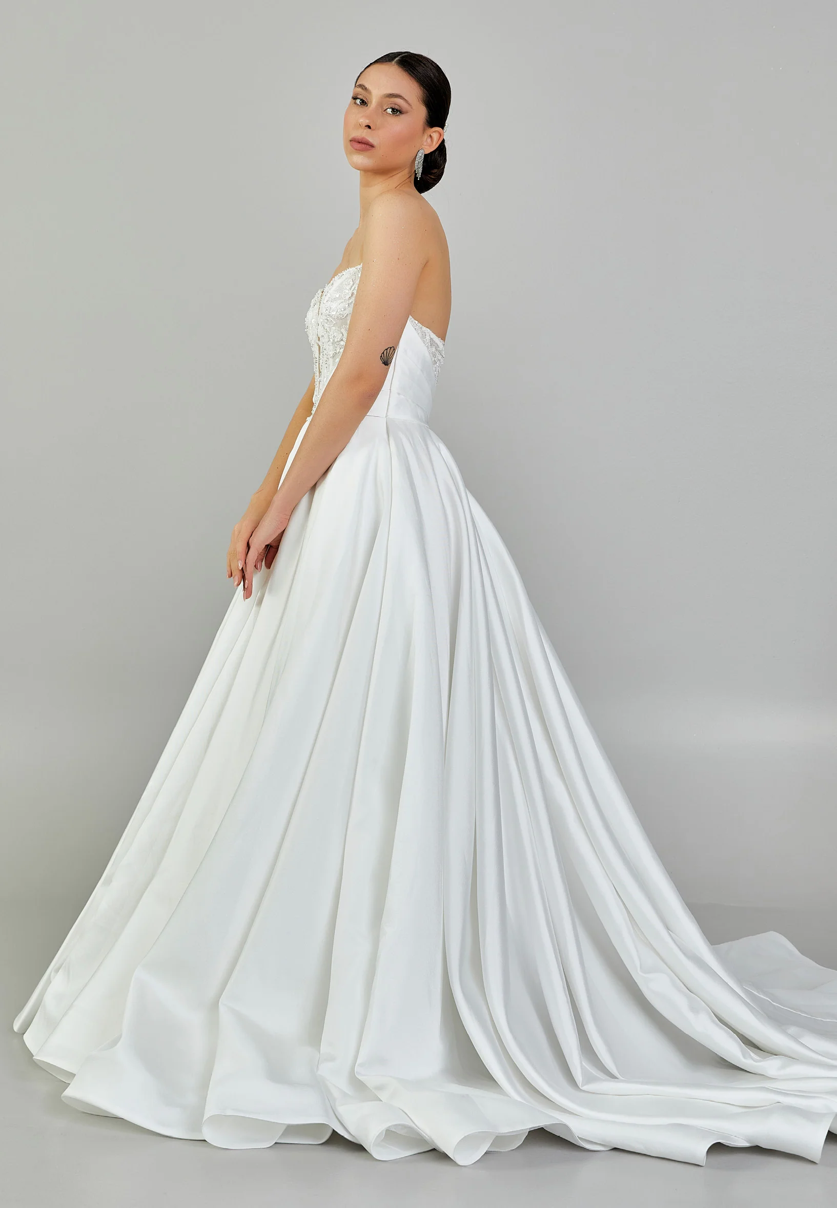 Strapless Maxi Polyester Regular Wedding Dress abbab188u - Image 7