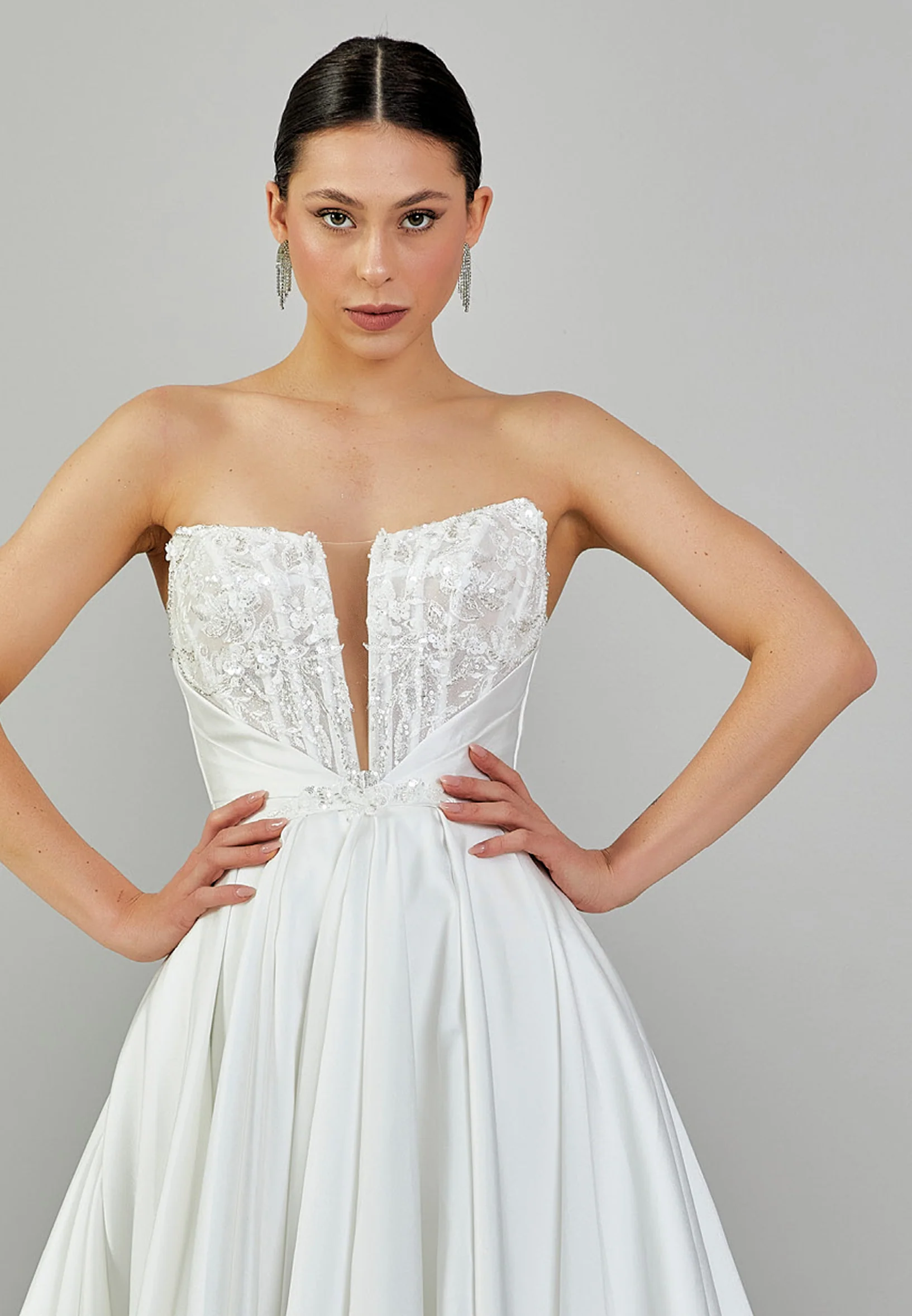 Strapless Maxi Polyester Regular Wedding Dress abbab188u - Image 8