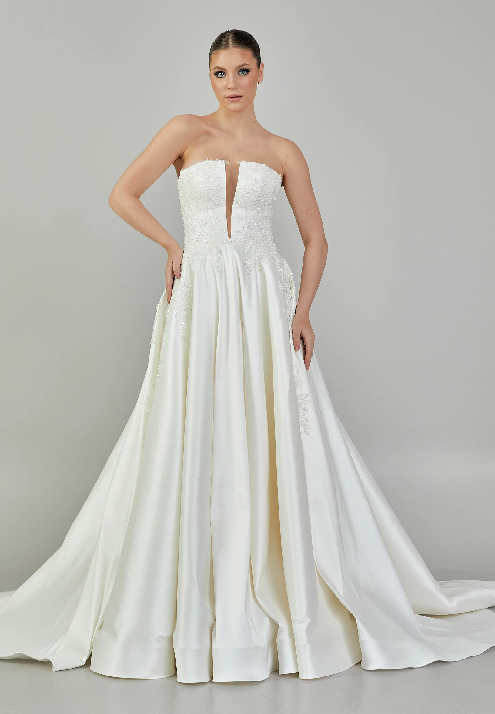 Strapless Maxi Polyester Regular Wedding Dress bnc8122