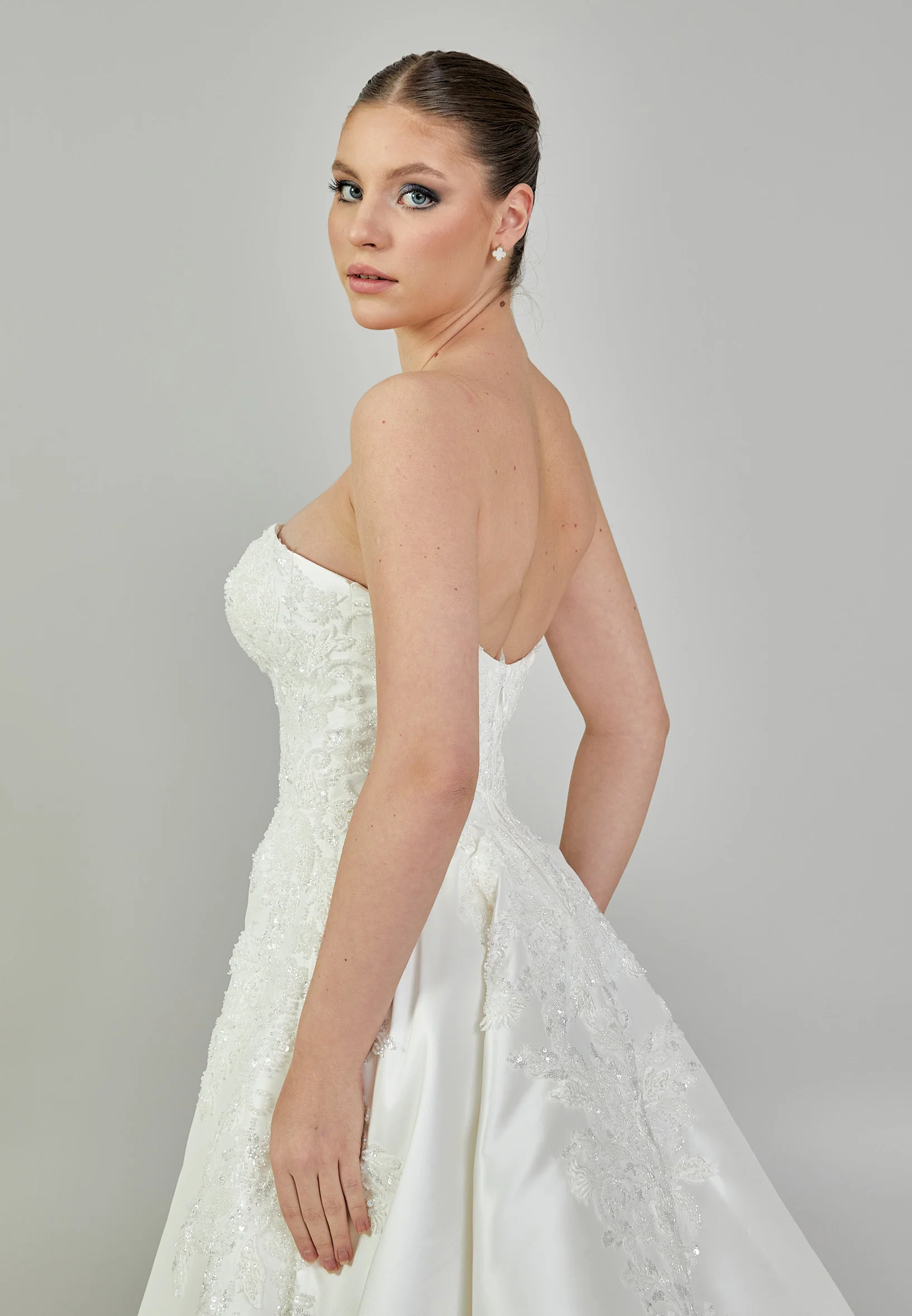 Strapless Maxi Polyester Regular Wedding Dress bnc8122 - Image 2