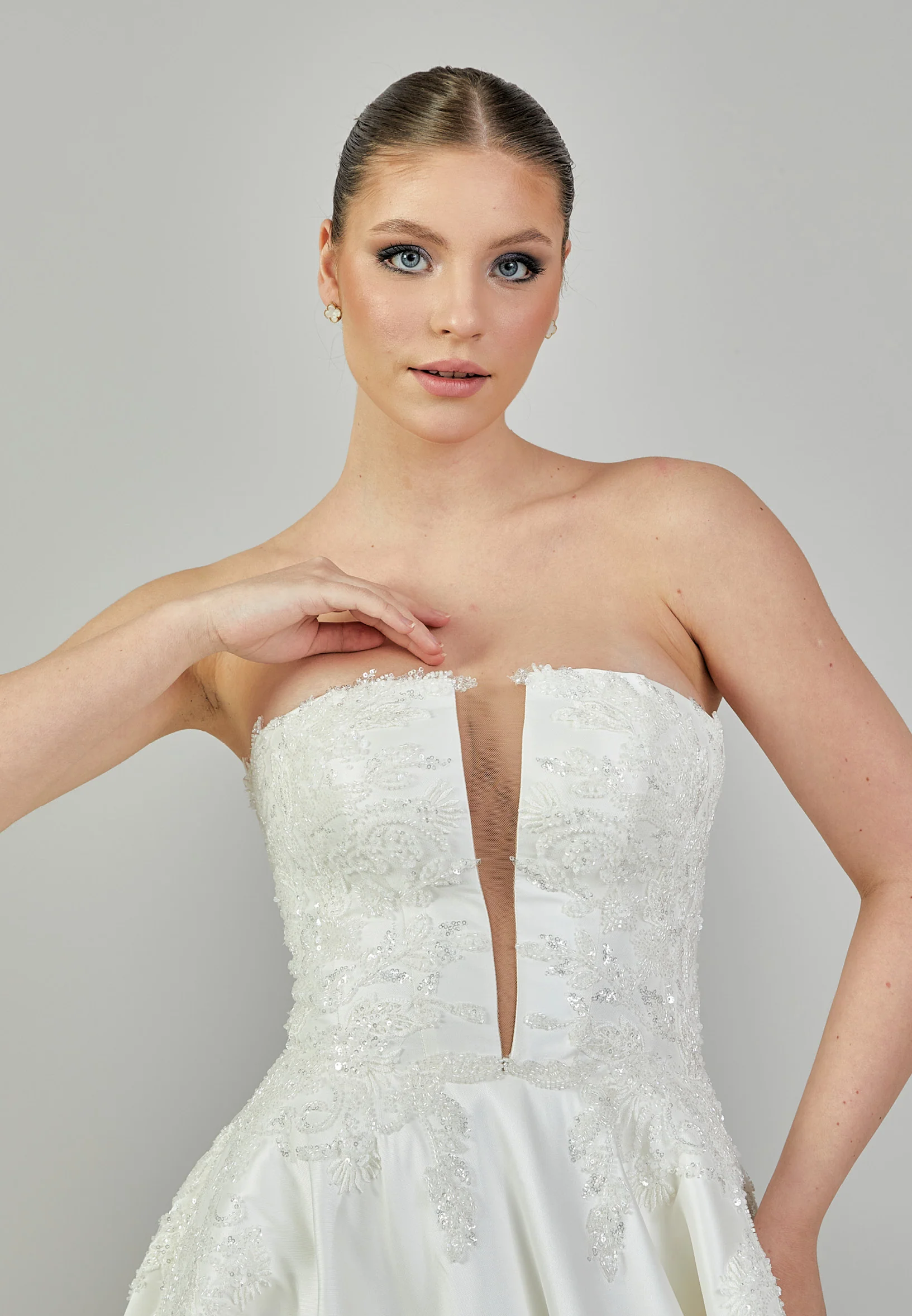 Strapless Maxi Polyester Regular Wedding Dress bnc8122 - Image 3