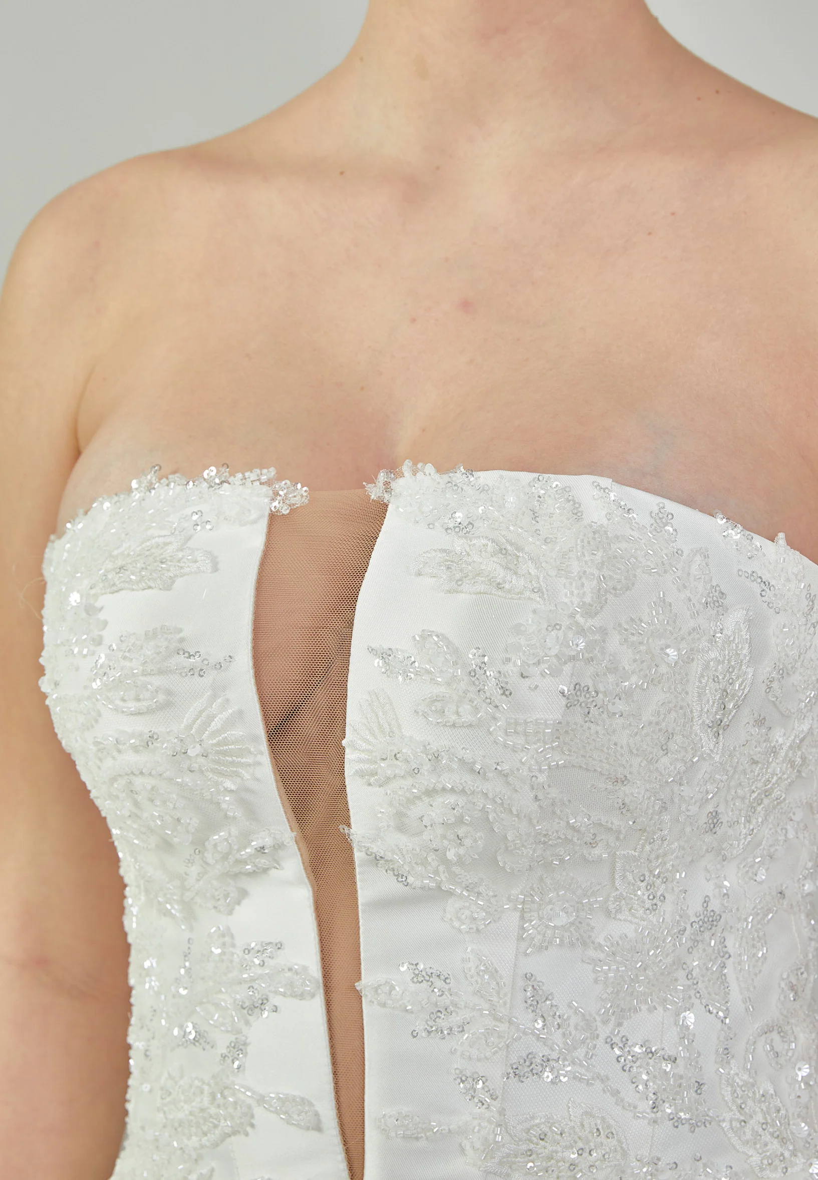 Strapless Maxi Polyester Regular Wedding Dress bnc8122 - Image 4