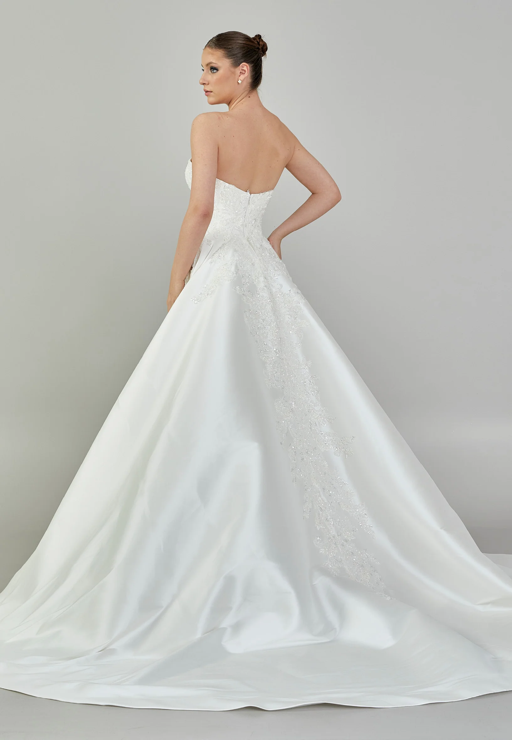 Strapless Maxi Polyester Regular Wedding Dress bnc8122 - Image 5