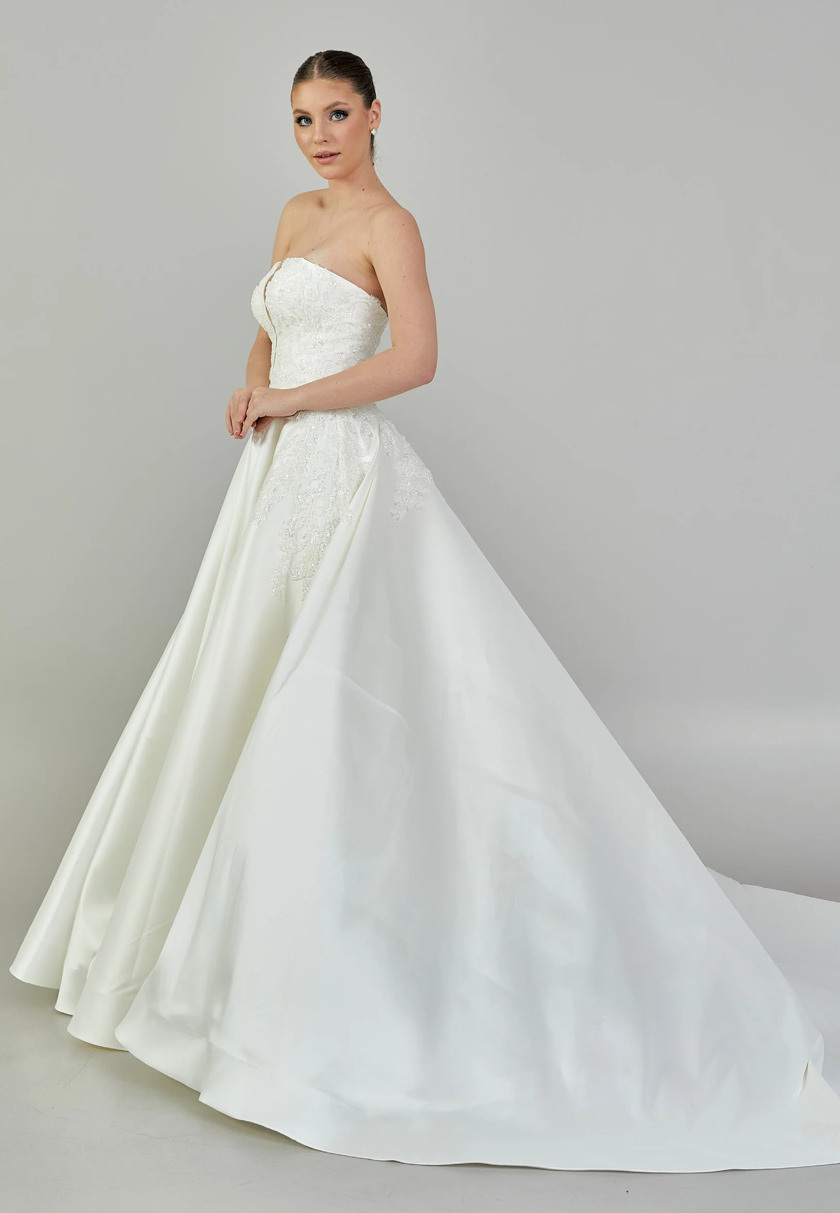 Strapless Maxi Polyester Regular Wedding Dress bnc8122 - Image 6