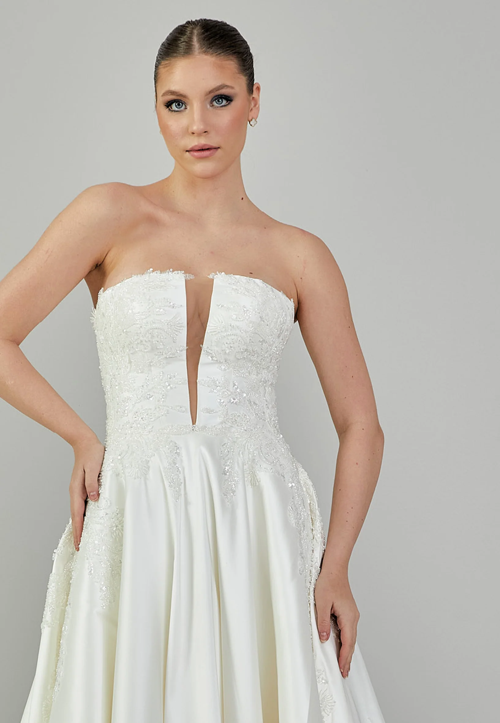 Strapless Maxi Polyester Regular Wedding Dress bnc8122 - Image 7