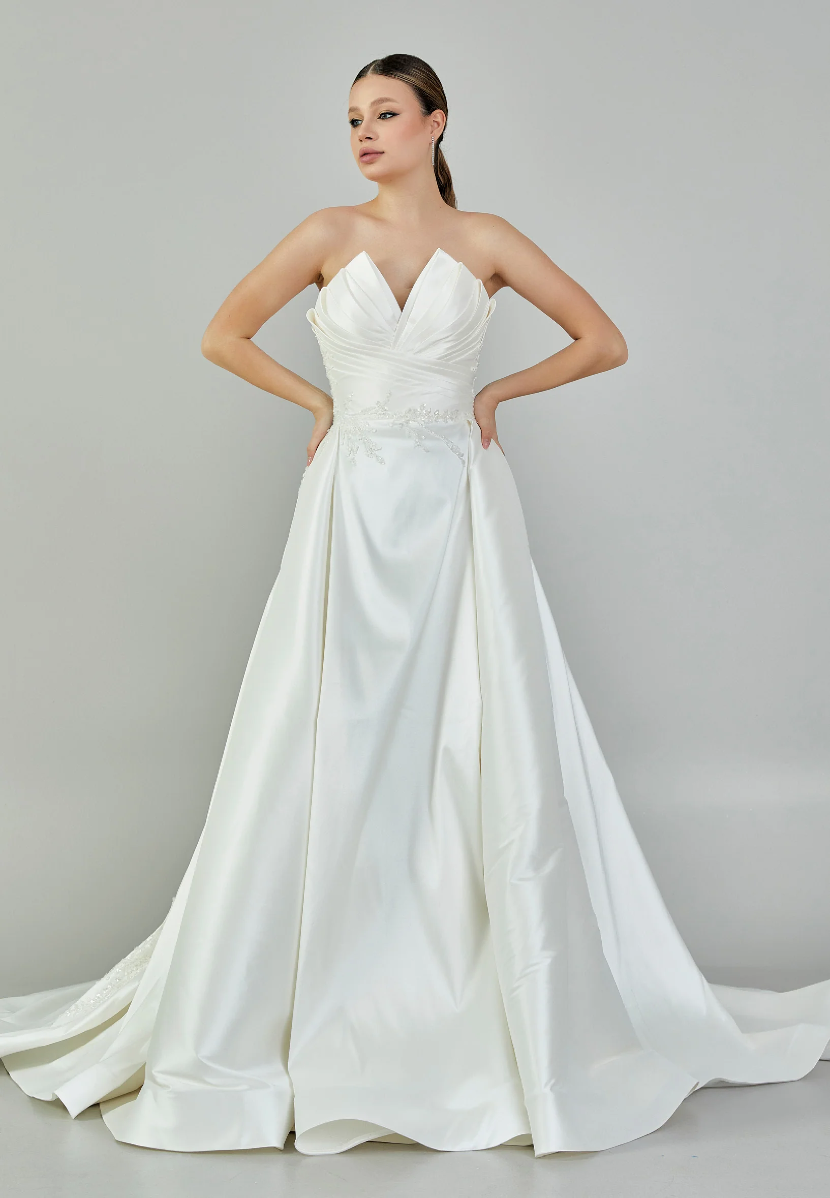 Strapless Maxi Polyester Regular Wedding Dress bnc8132