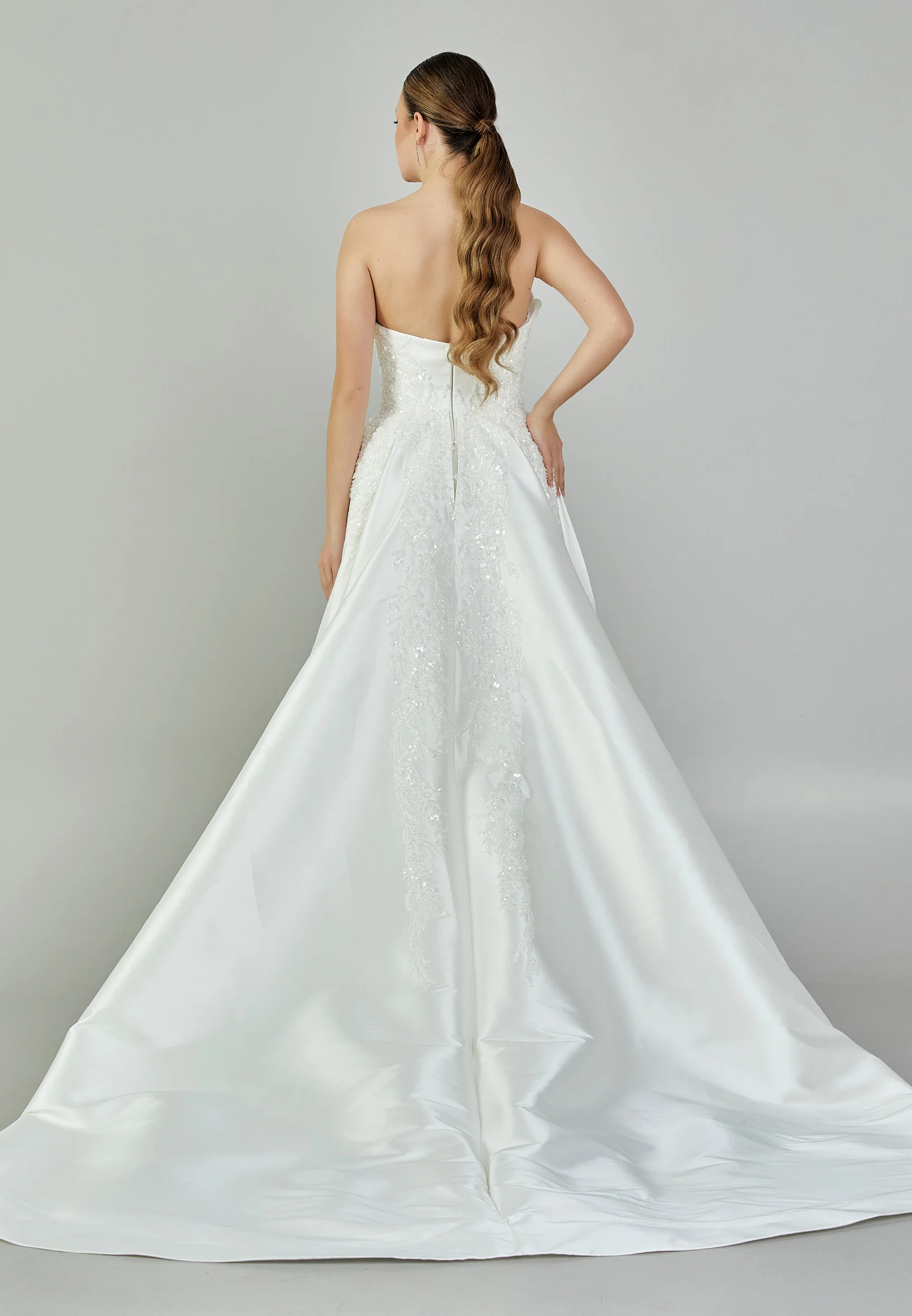 Strapless Maxi Polyester Regular Wedding Dress bnc8132 - Image 5