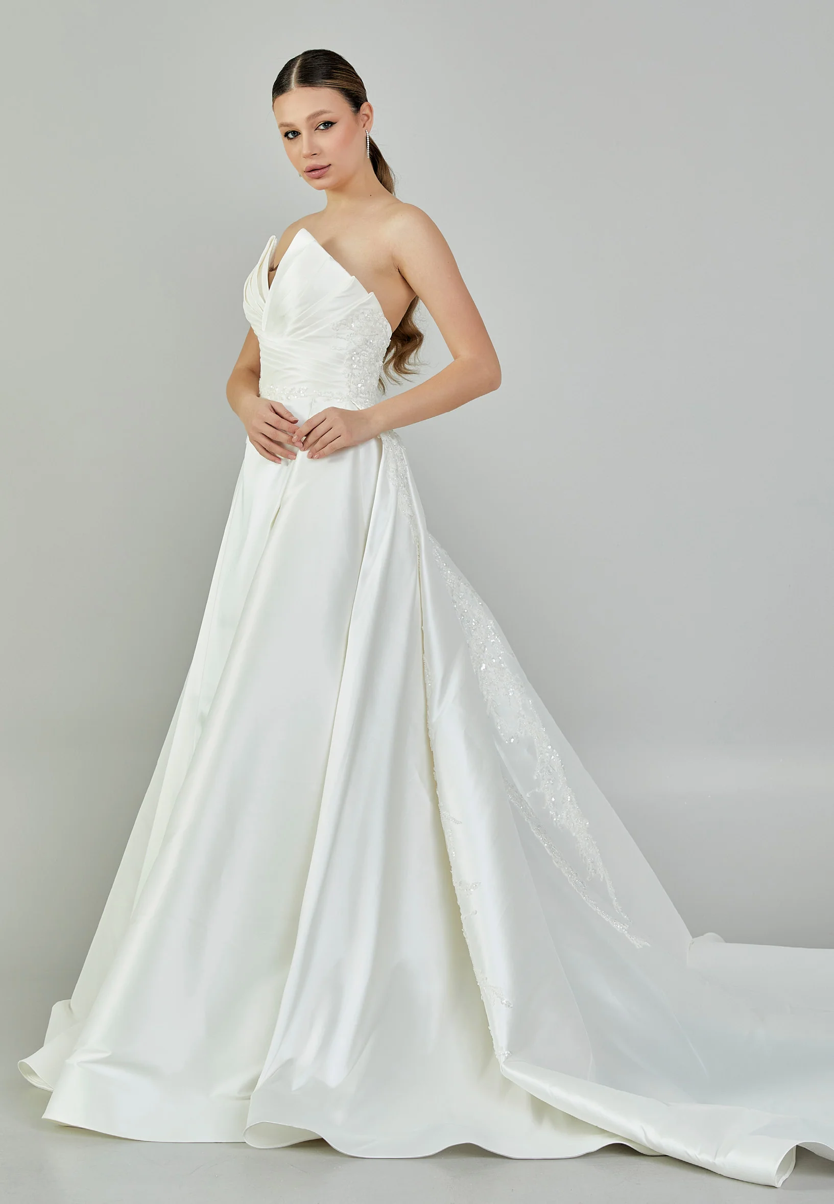Strapless Maxi Polyester Regular Wedding Dress bnc8132 - Image 6