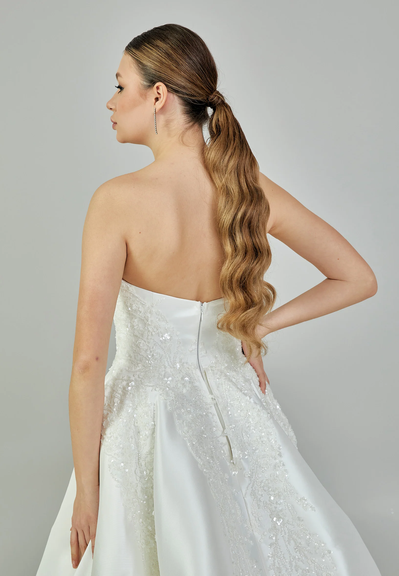 Strapless Maxi Polyester Regular Wedding Dress bnc8132 - Image 8