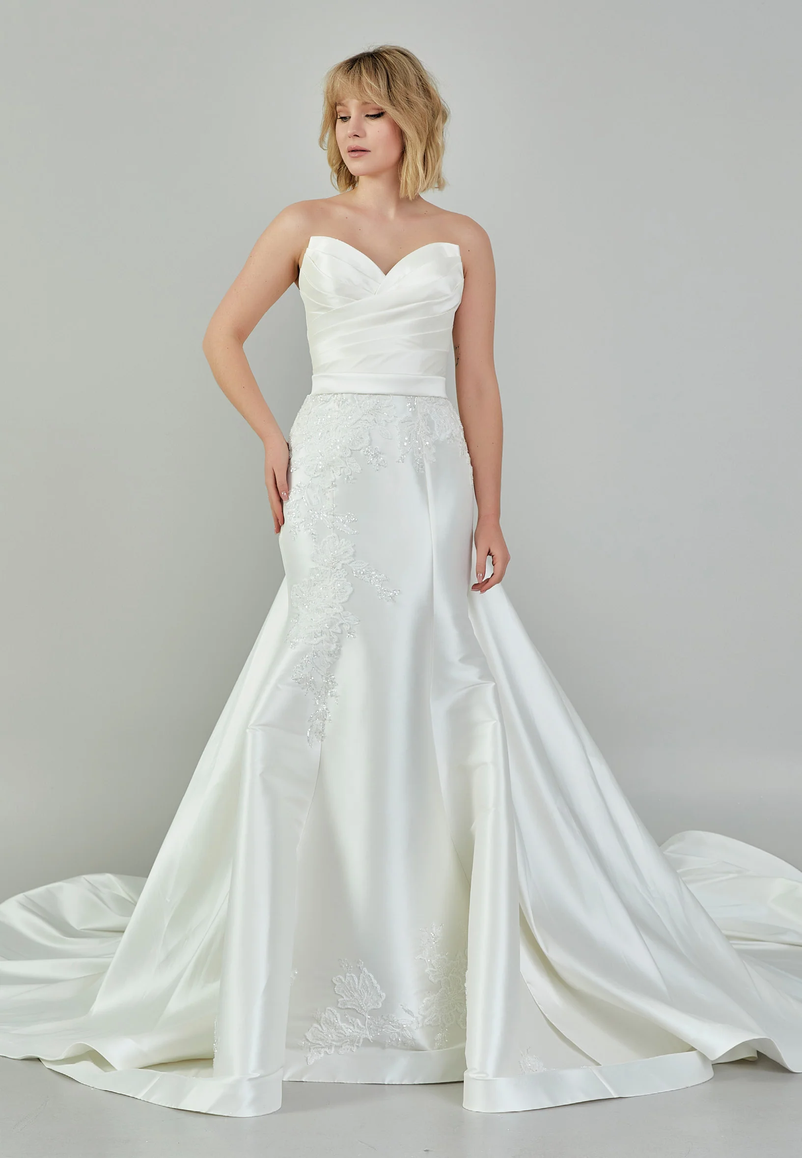 Strapless Maxi Polyester Regular Wedding Dress bnc9044