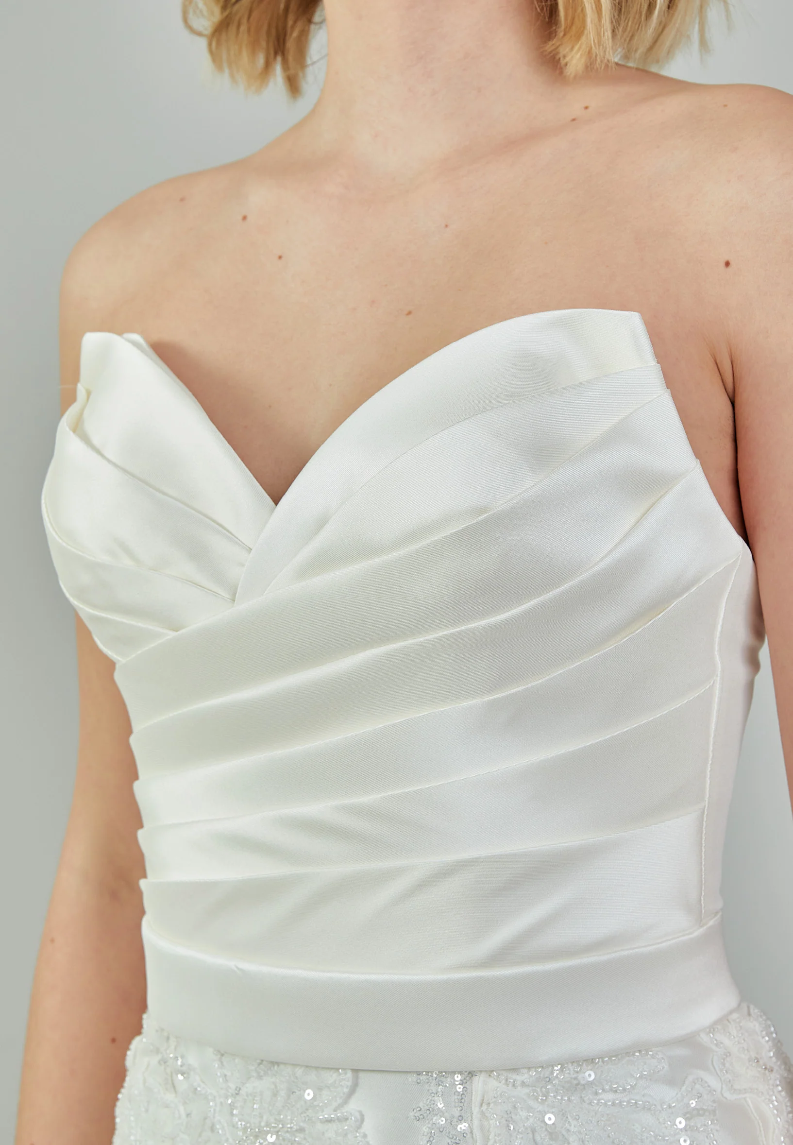 Strapless Maxi Polyester Regular Wedding Dress bnc9044 - Image 4