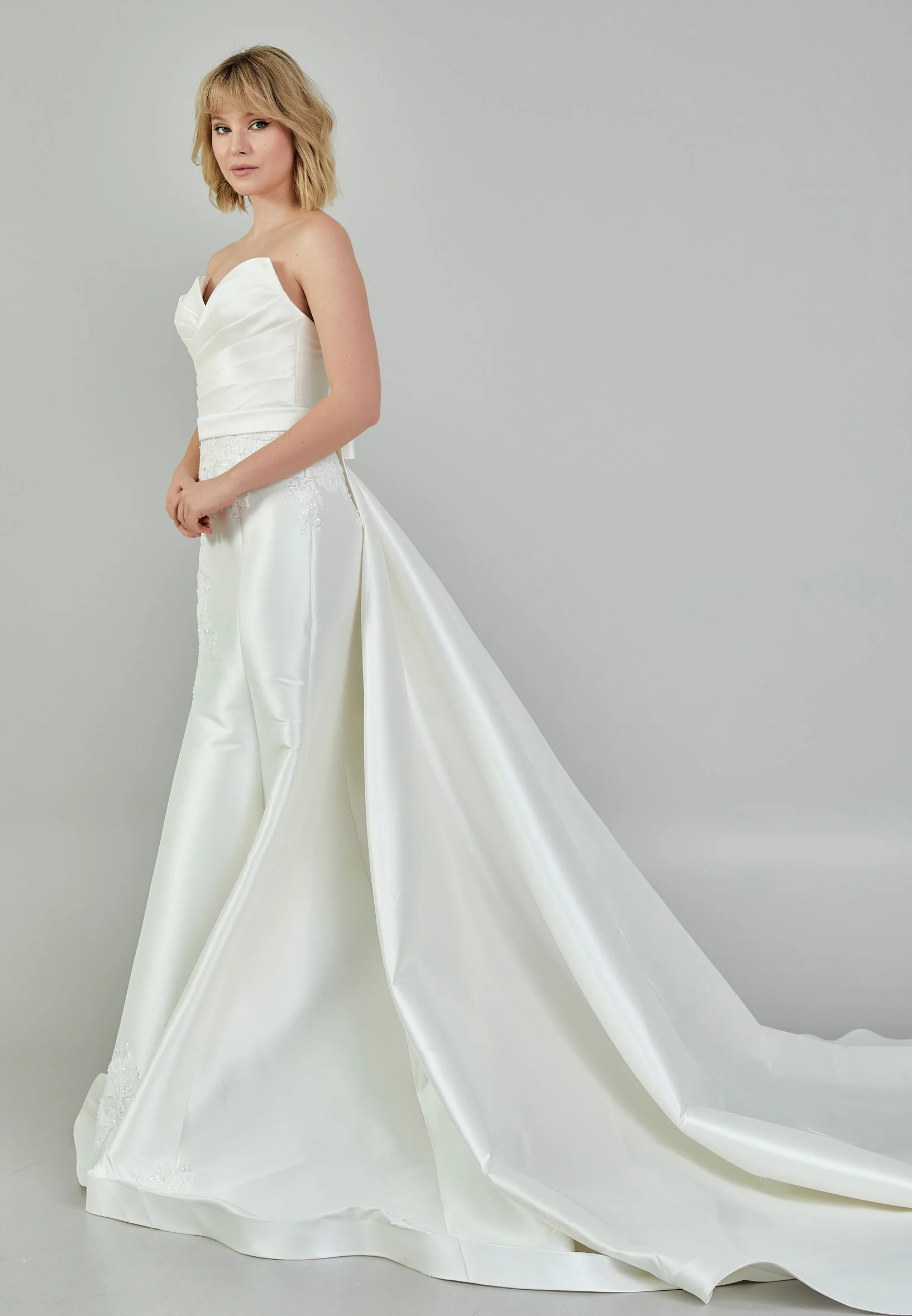 Strapless Maxi Polyester Regular Wedding Dress bnc9044 - Image 8