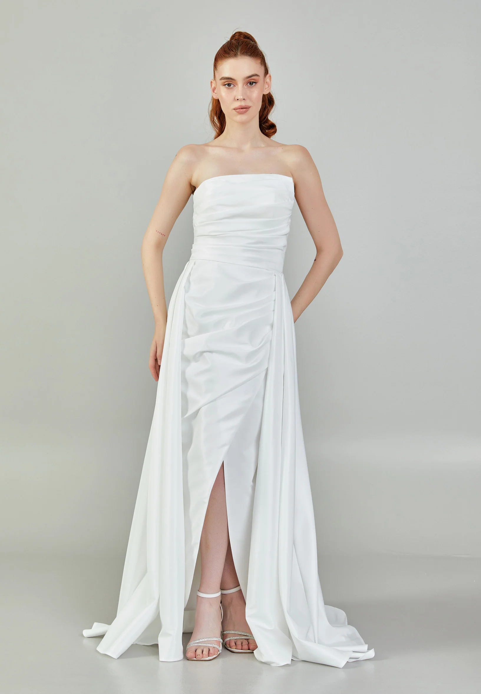 Strapless Maxi Polyester Regular Wedding Dress mxg56837