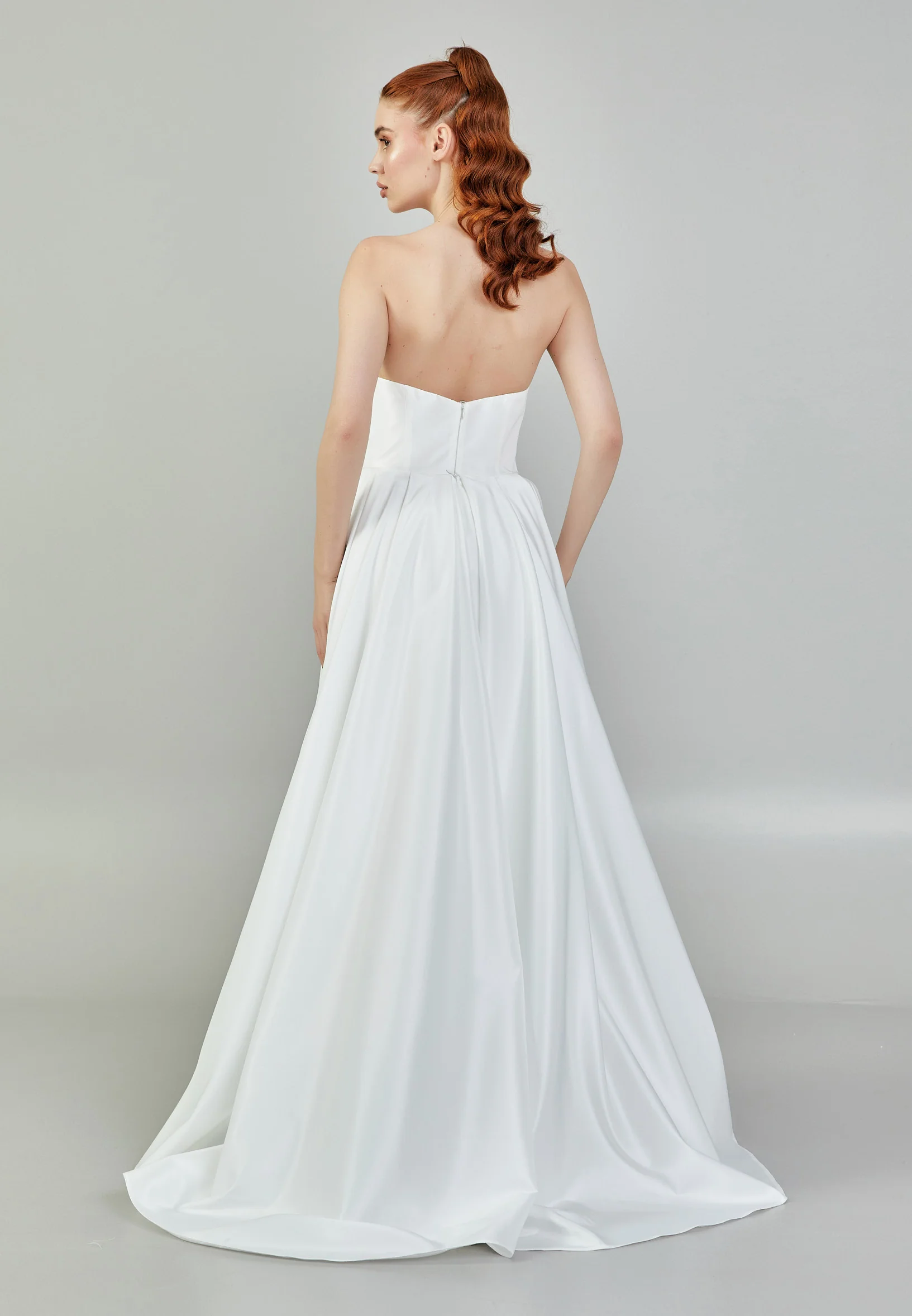 Strapless Maxi Polyester Regular Wedding Dress mxg56837 - Image 5