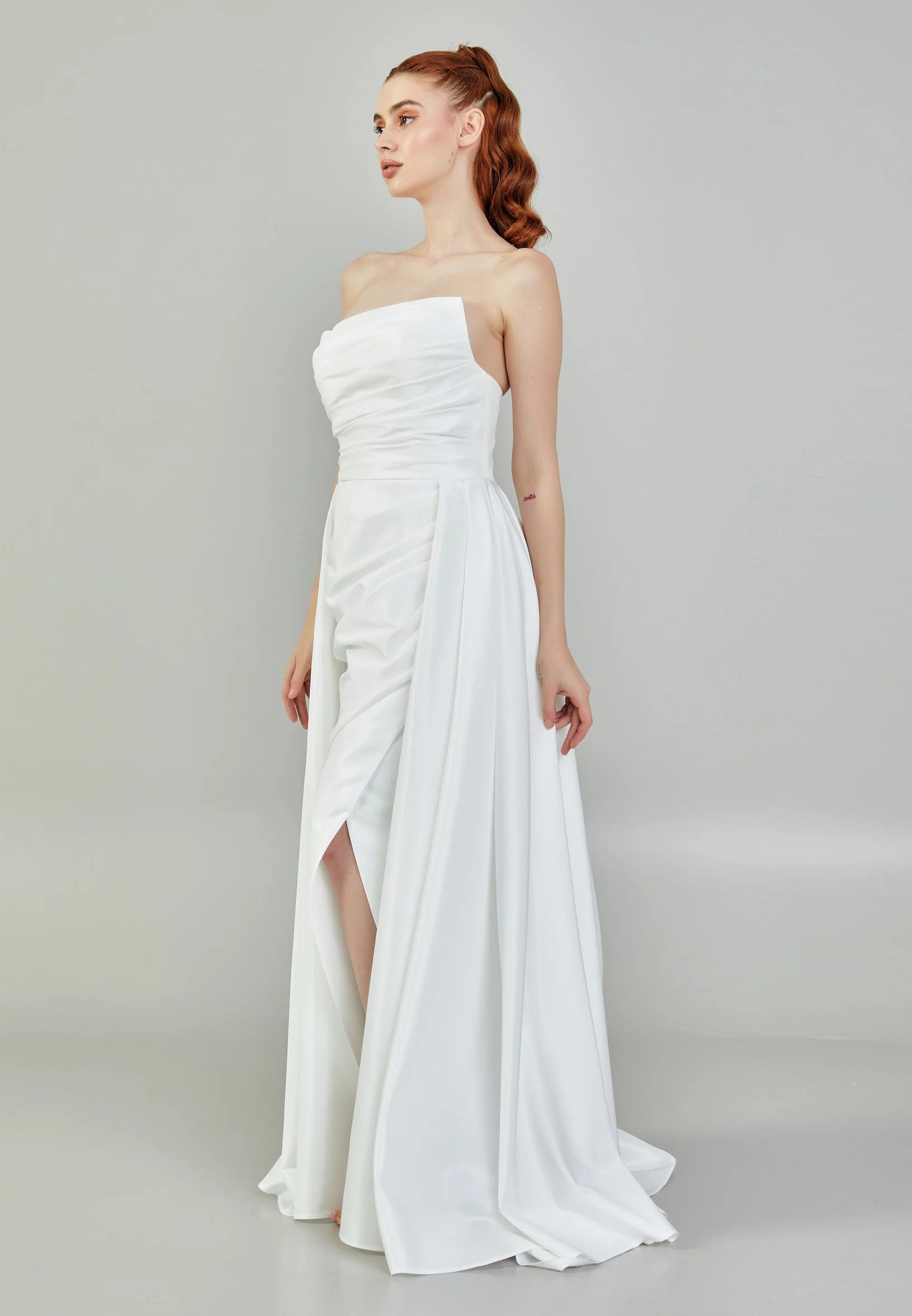 Strapless Maxi Polyester Regular Wedding Dress mxg56837 - Image 6