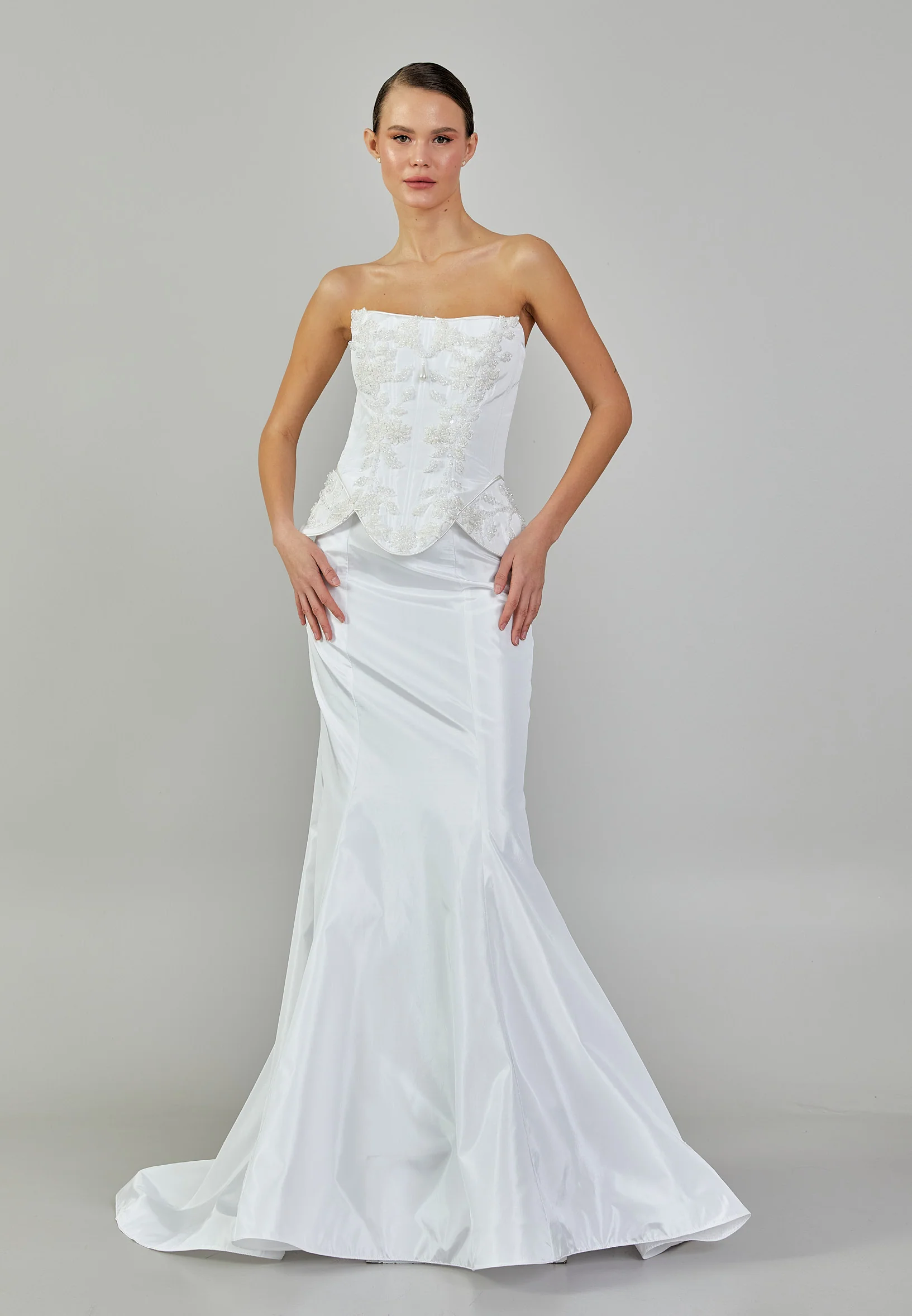 Strapless Maxi Polyester Regular Wedding Dress sodmodel-26 (balik e