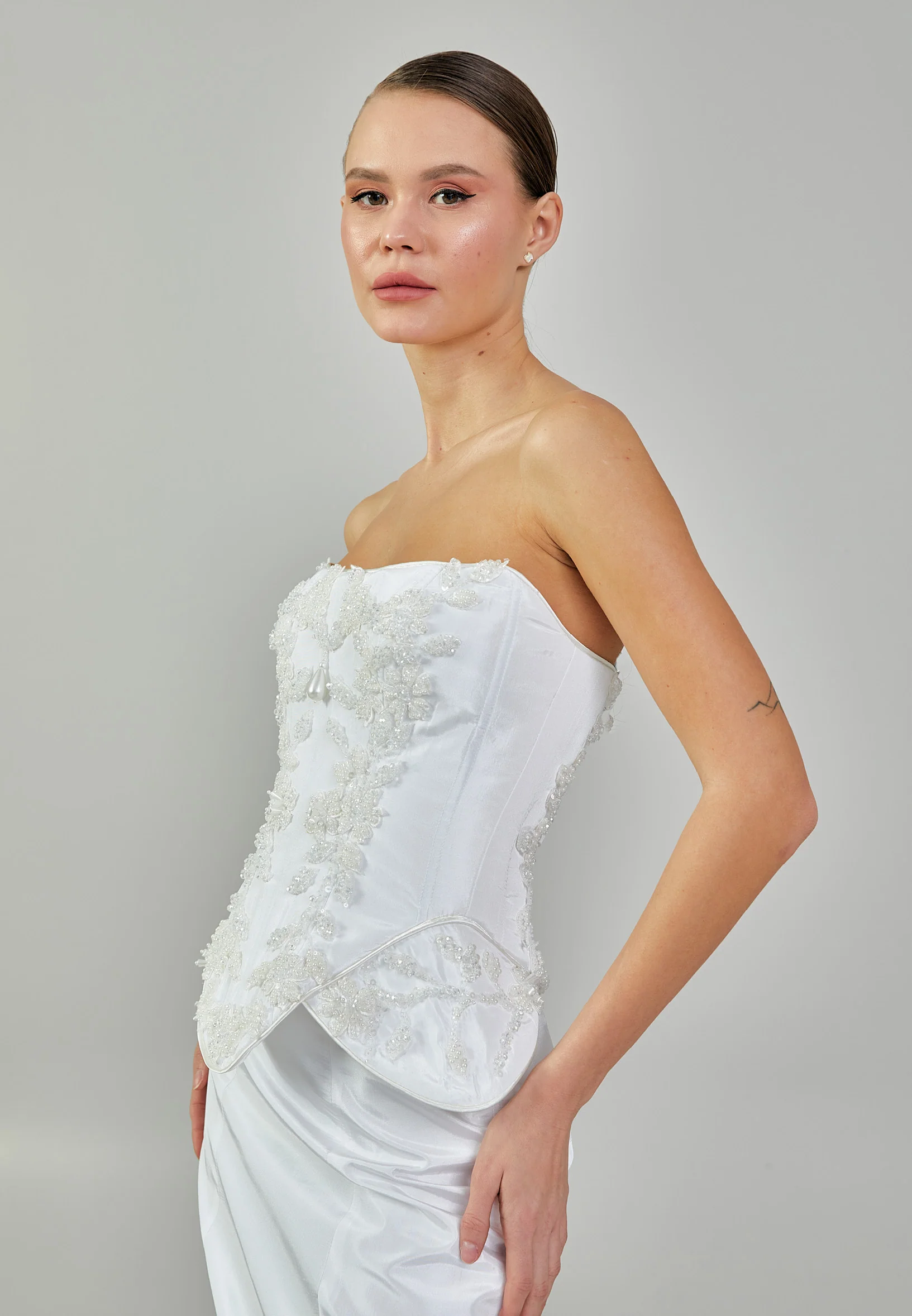 Strapless Maxi Polyester Regular Wedding Dress sodmodel-26 (balik e - Image 2