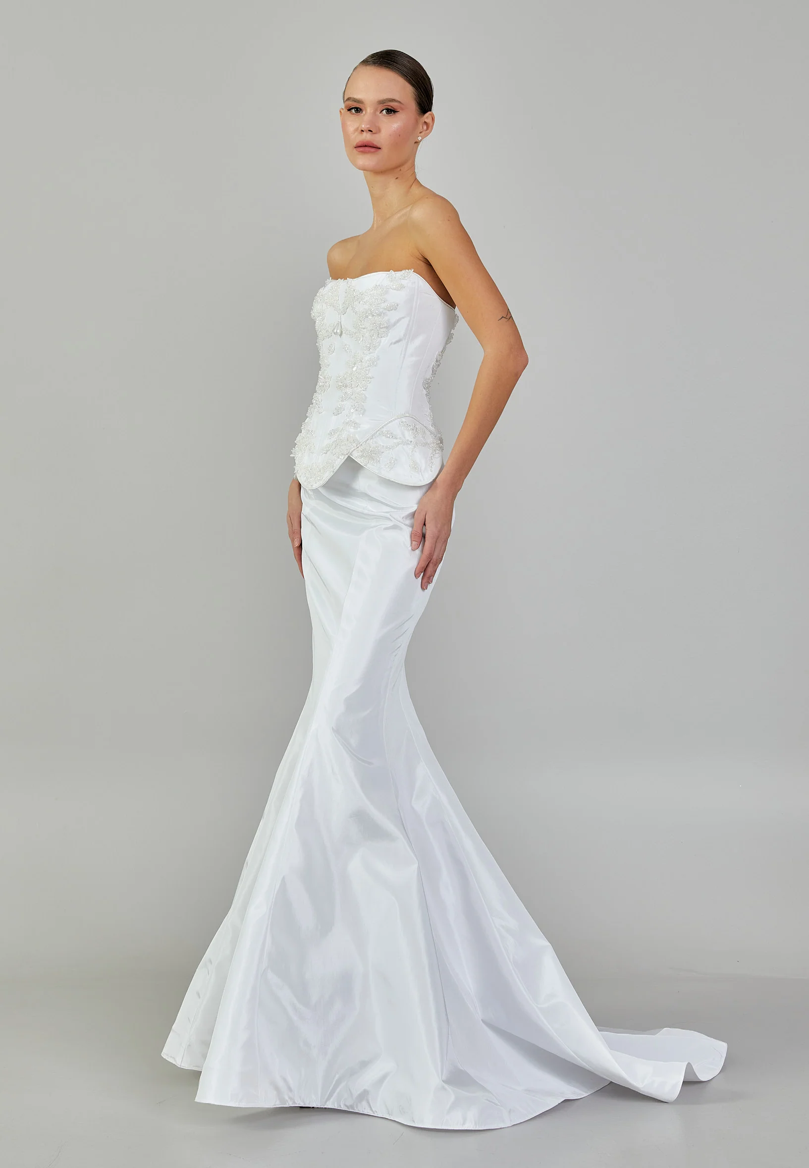 Strapless Maxi Polyester Regular Wedding Dress sodmodel-26 (balik e - Image 6