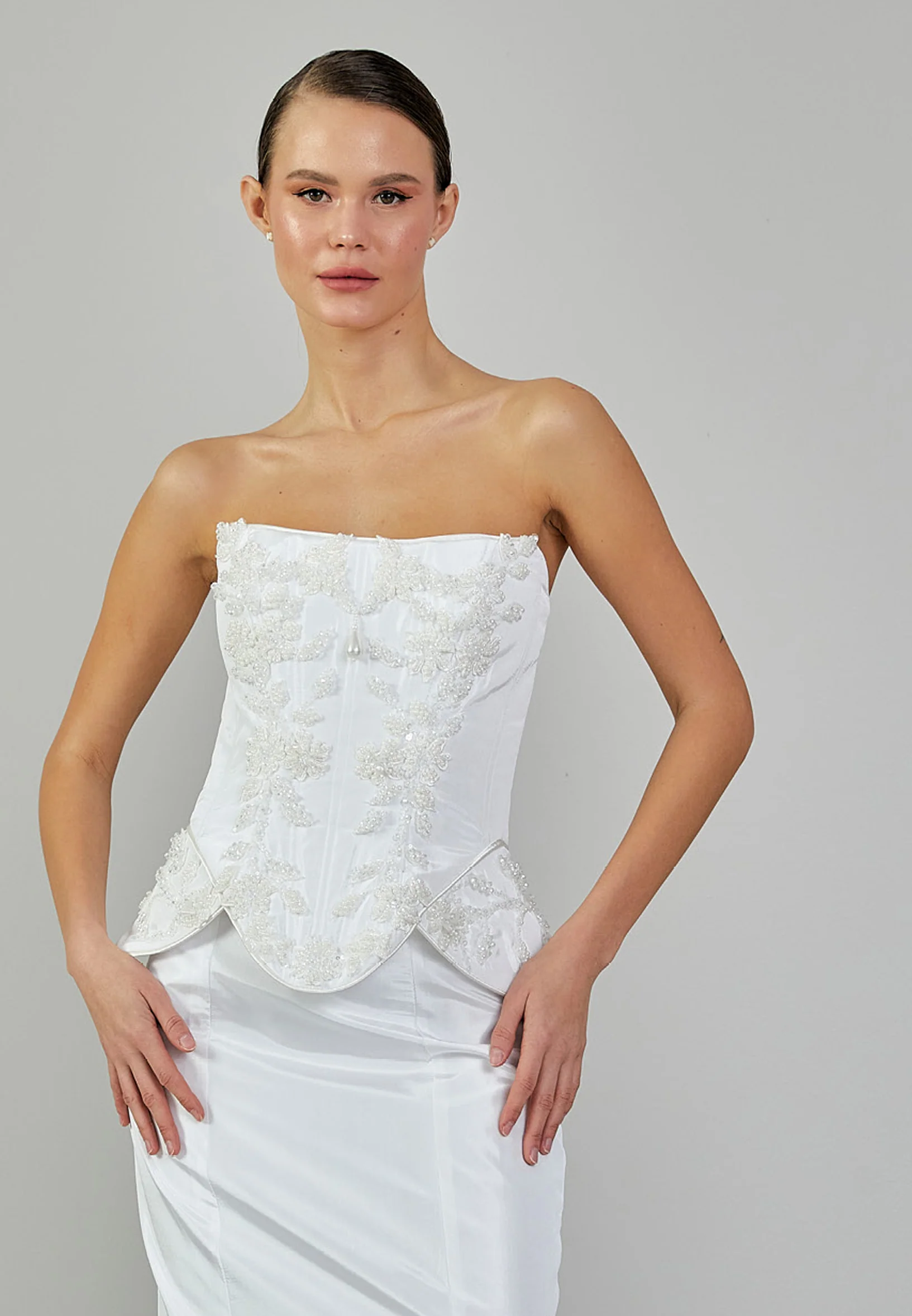 Strapless Maxi Polyester Regular Wedding Dress sodmodel-26 (balik e - Image 7
