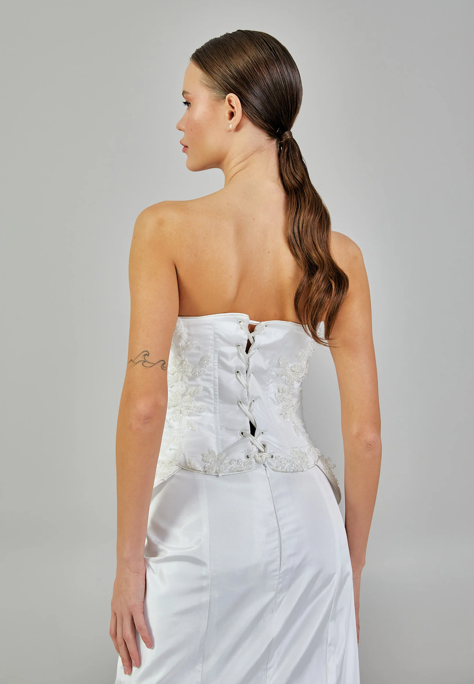 Strapless Maxi Polyester Regular Wedding Dress sodmodel-26 (balik e - Image 8