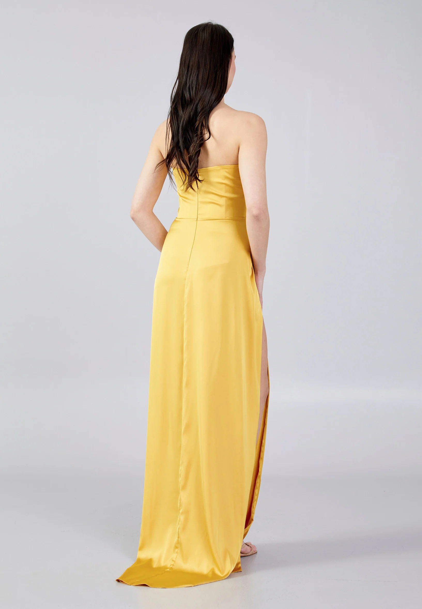 Strapless Maxi Satin Mermaid Regular Evening Dress aln1620 - Image 26