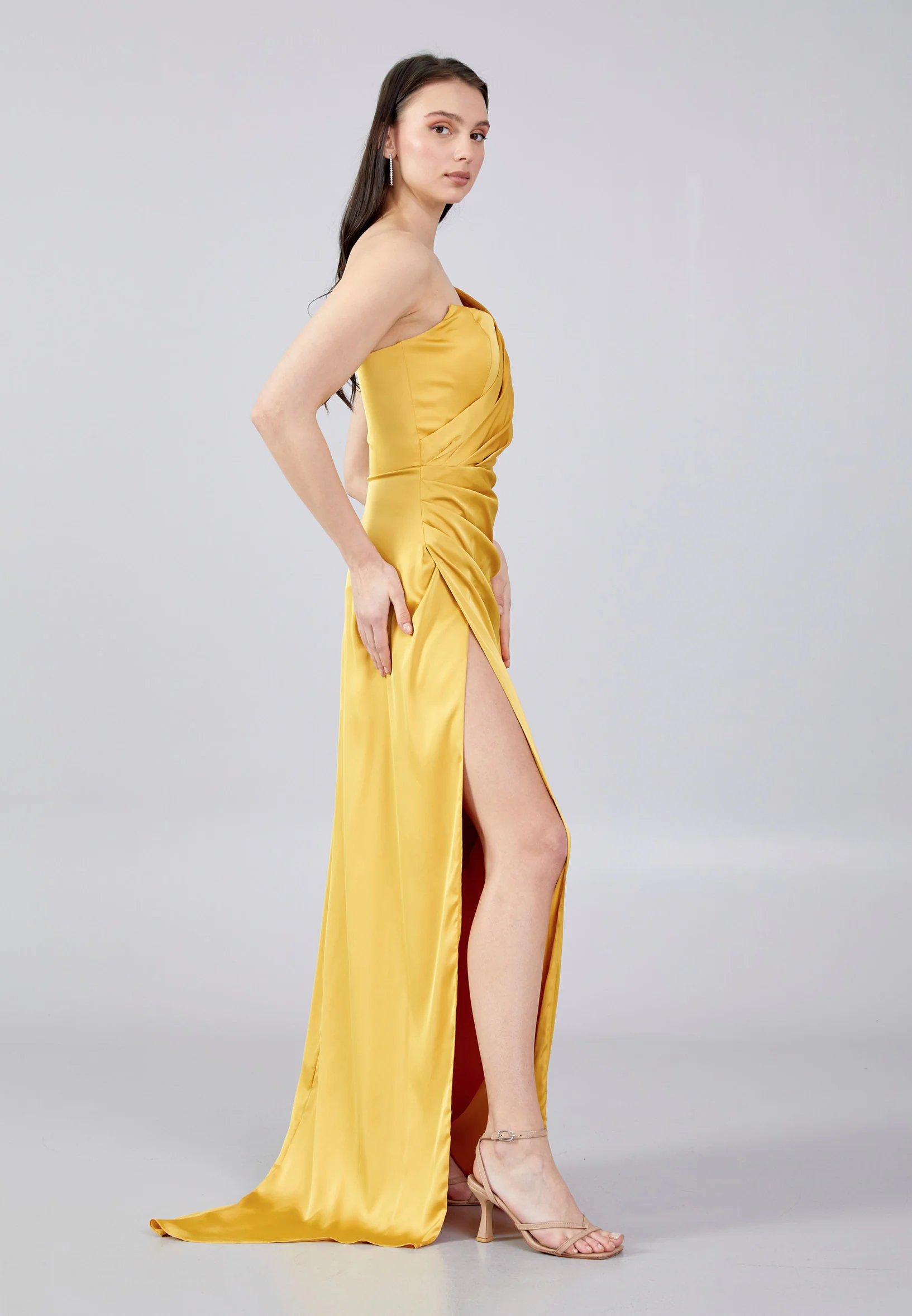 Strapless Maxi Satin Mermaid Regular Evening Dress aln1620 - Image 27