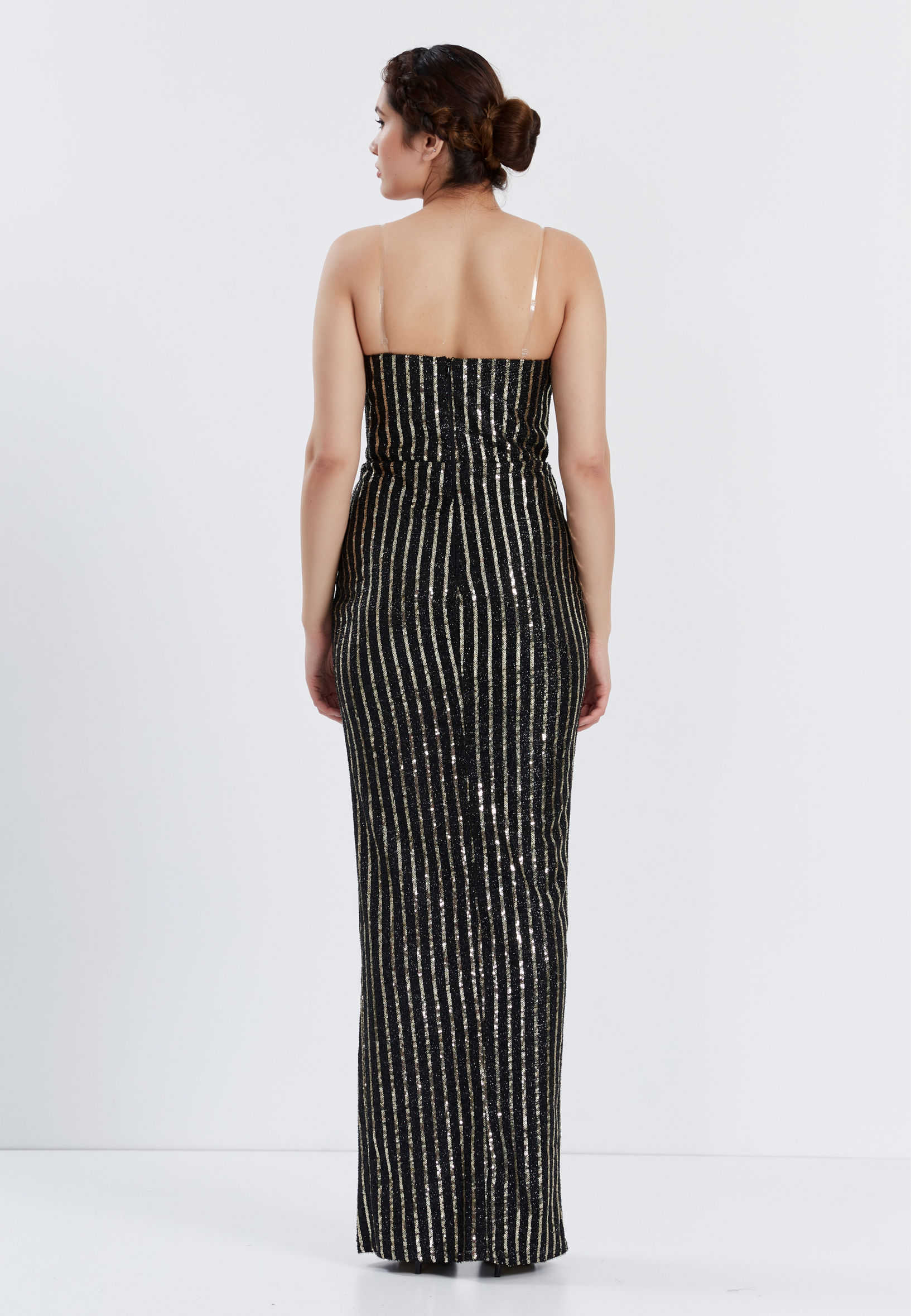Strapless Maxi Sequin Column Regular Prom Dress stn4814-1 - Image 6